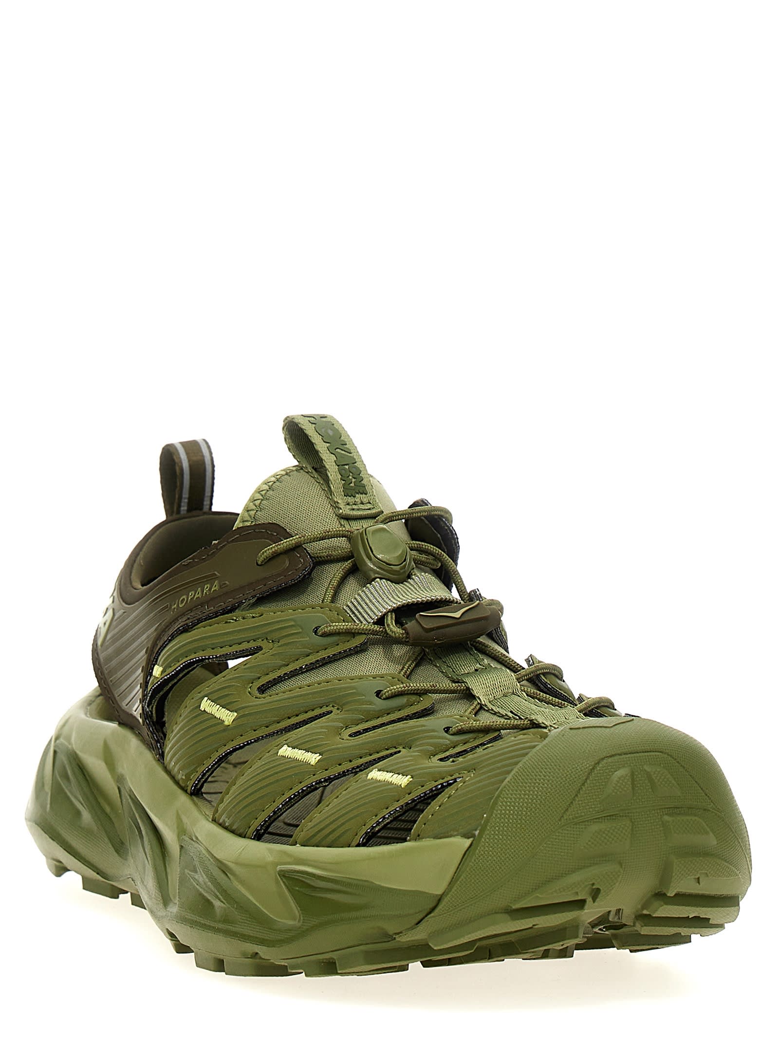 Shop Hoka Hopara Sneakers In Green/military
