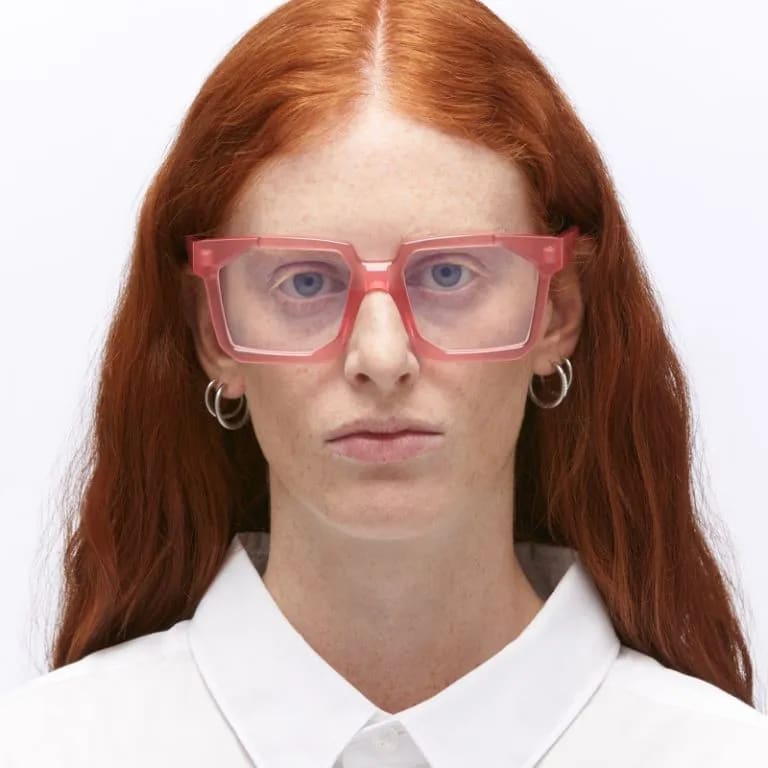 Shop Kuboraum Mask K30 - Blush Rx Glasses In Pink Blush