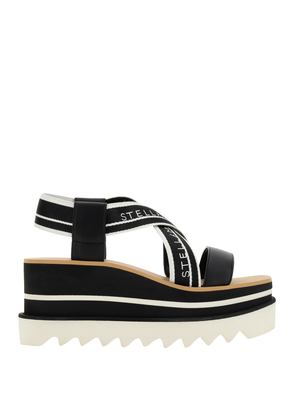 Shop Stella Mccartney Sneakelyse Sandals In Nero