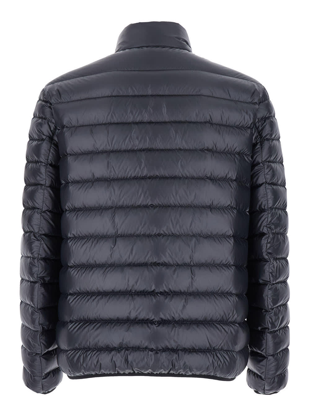 Shop Givenchy Black High Neck Down Jacket With Logo Detail In Tech Fabric Man