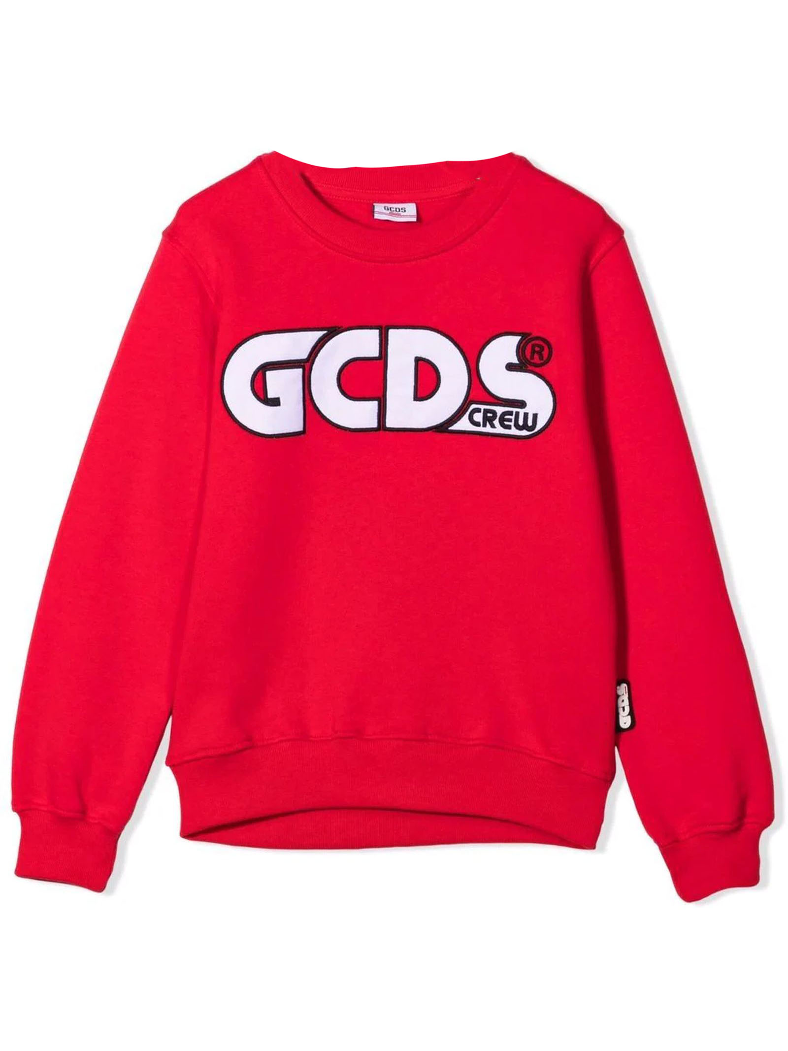 GCDS Mini Red Cotton Sweatshirt