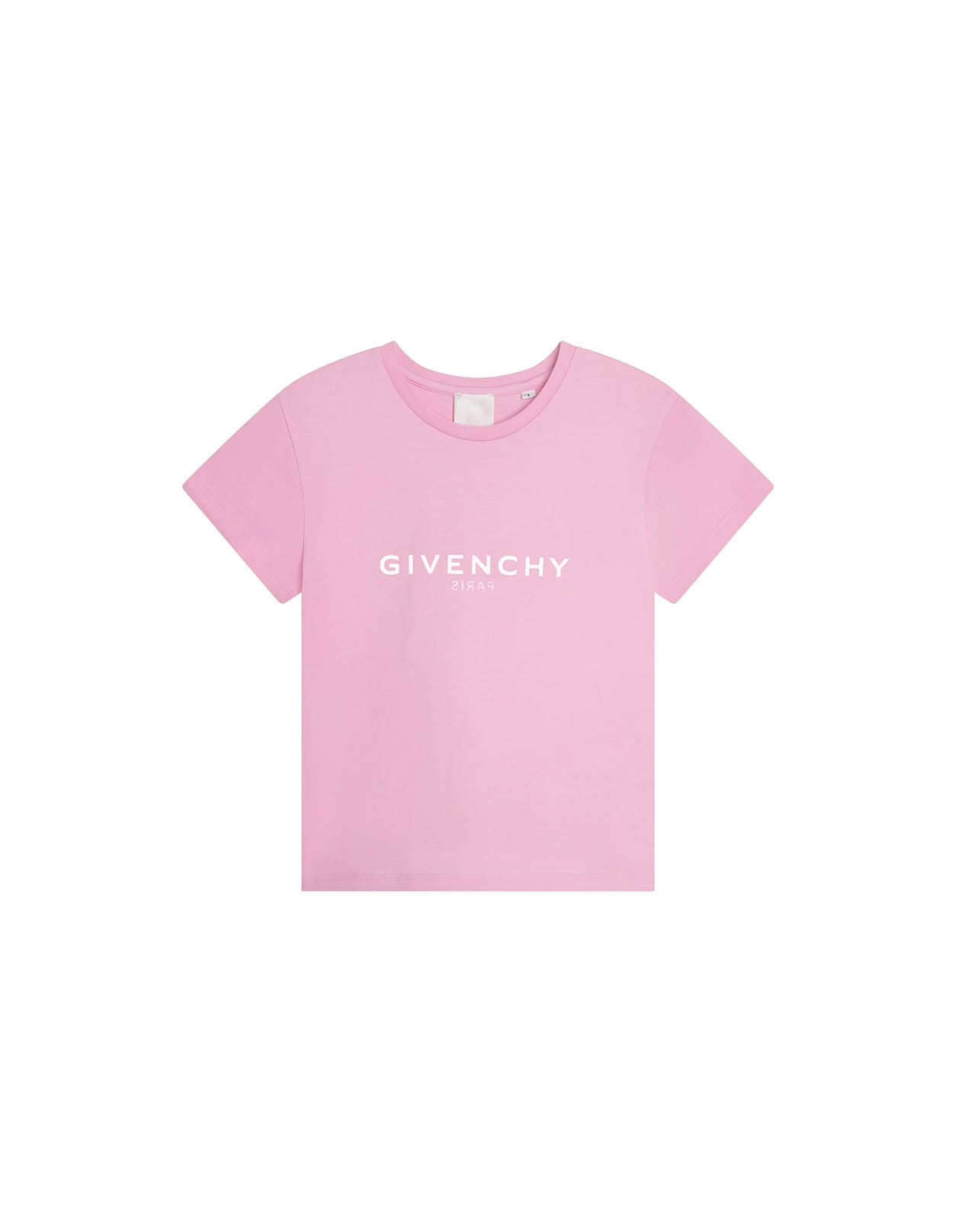 GIVENCHY PINK T-SHIRT WITH FRONT AND BACK LOGO