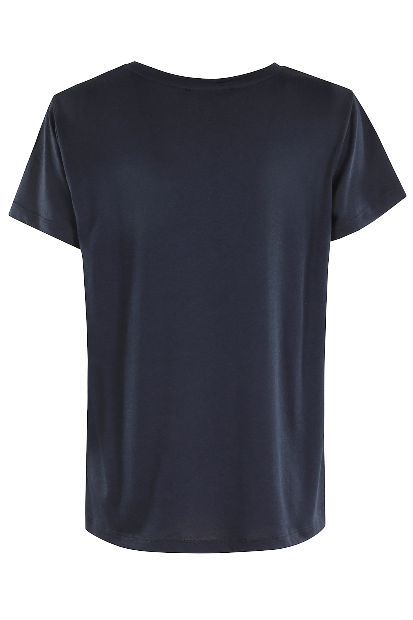 Seventy Tshirt Crepe Misto Seta In Blu