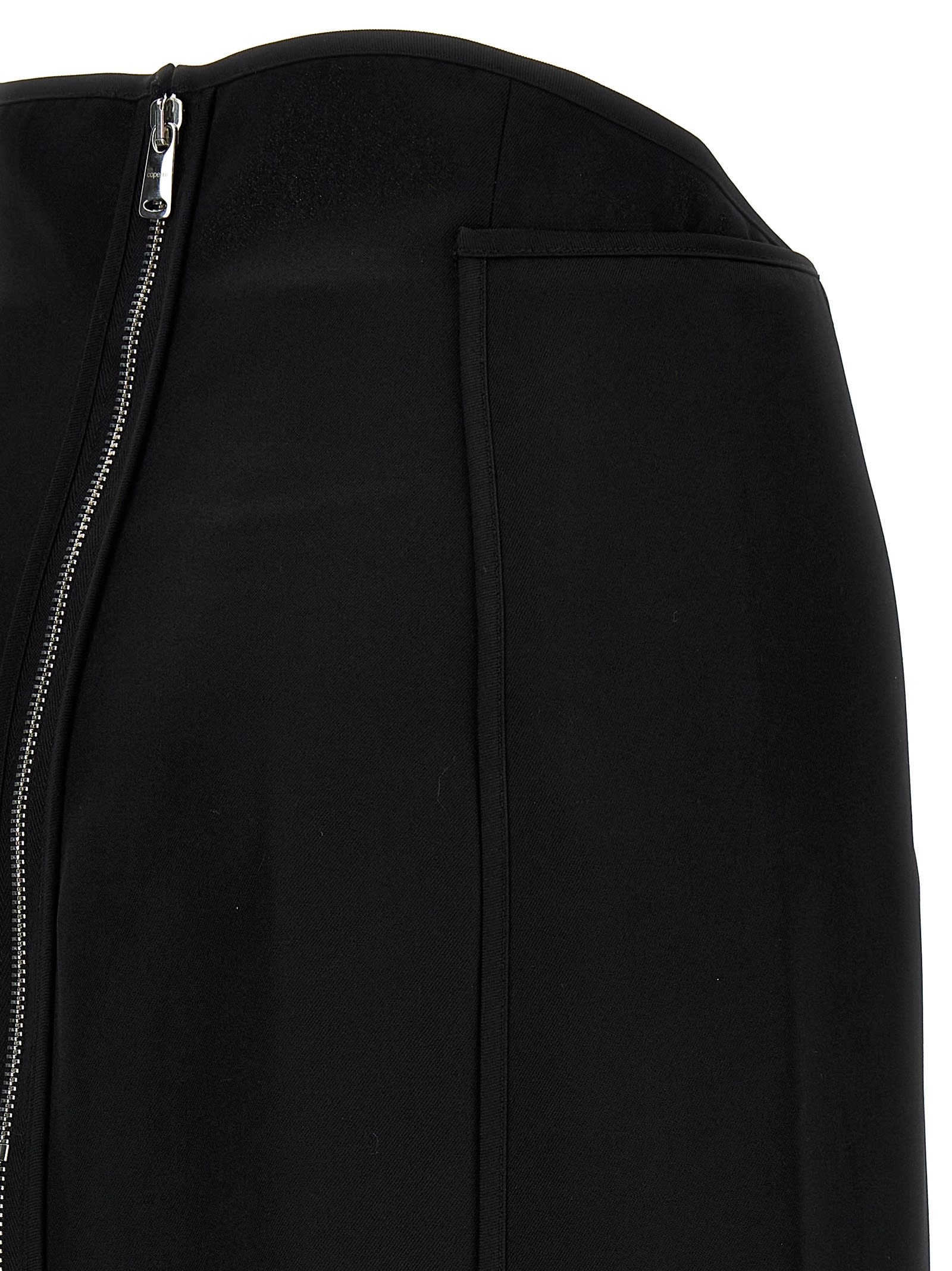 Shop Coperni Long Zip Skirt In Black