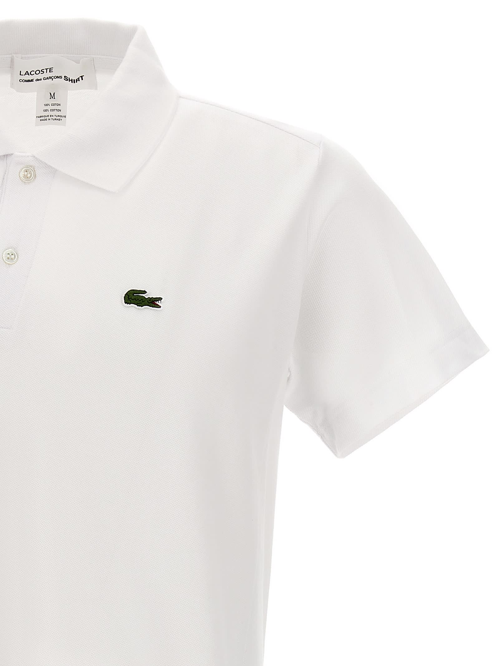 Shop Comme Des Garçons Shirt Polo X Lacoste In White