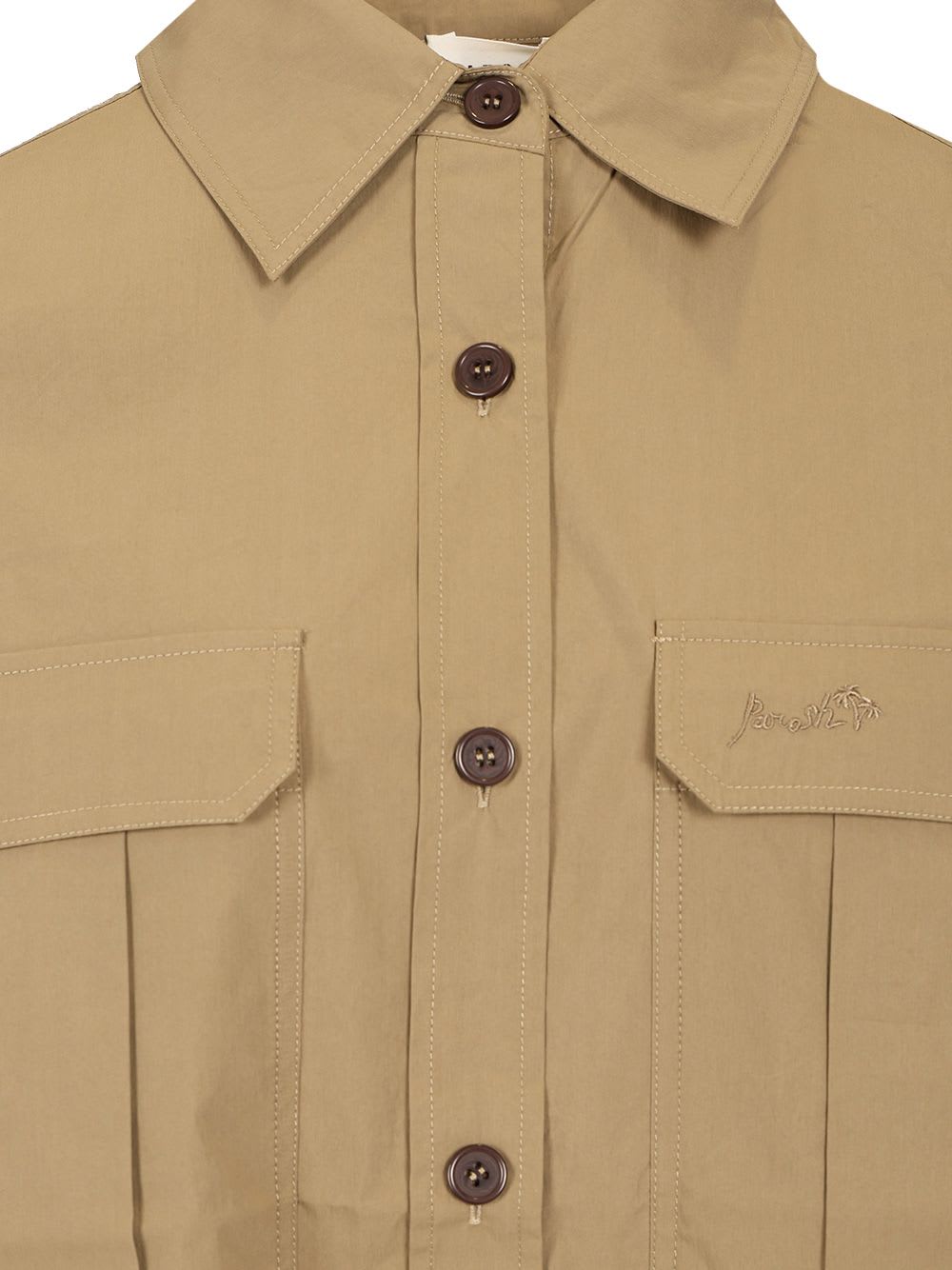 P.a.r.o.s.h Beige Cotton Blend Vest Shirt
