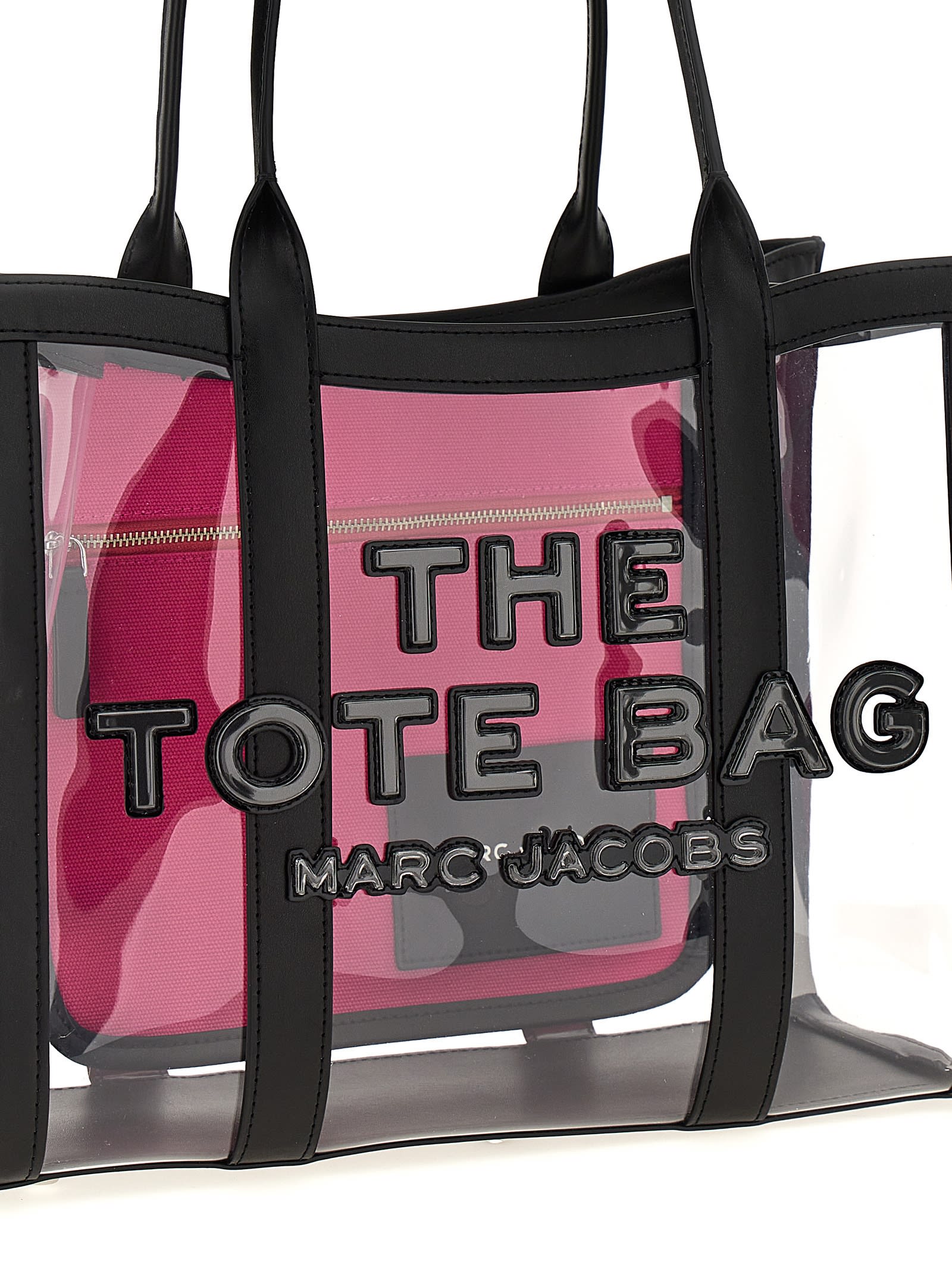 Shop Marc Jacobs The Clear Medium Tote Bag Shopping Bag In Black