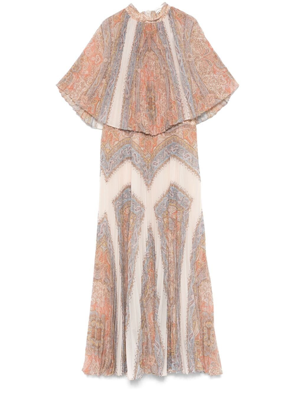 Shop Zimmermann Abito Girocollo St Paisley In Pslhaze Paisley Azzurro