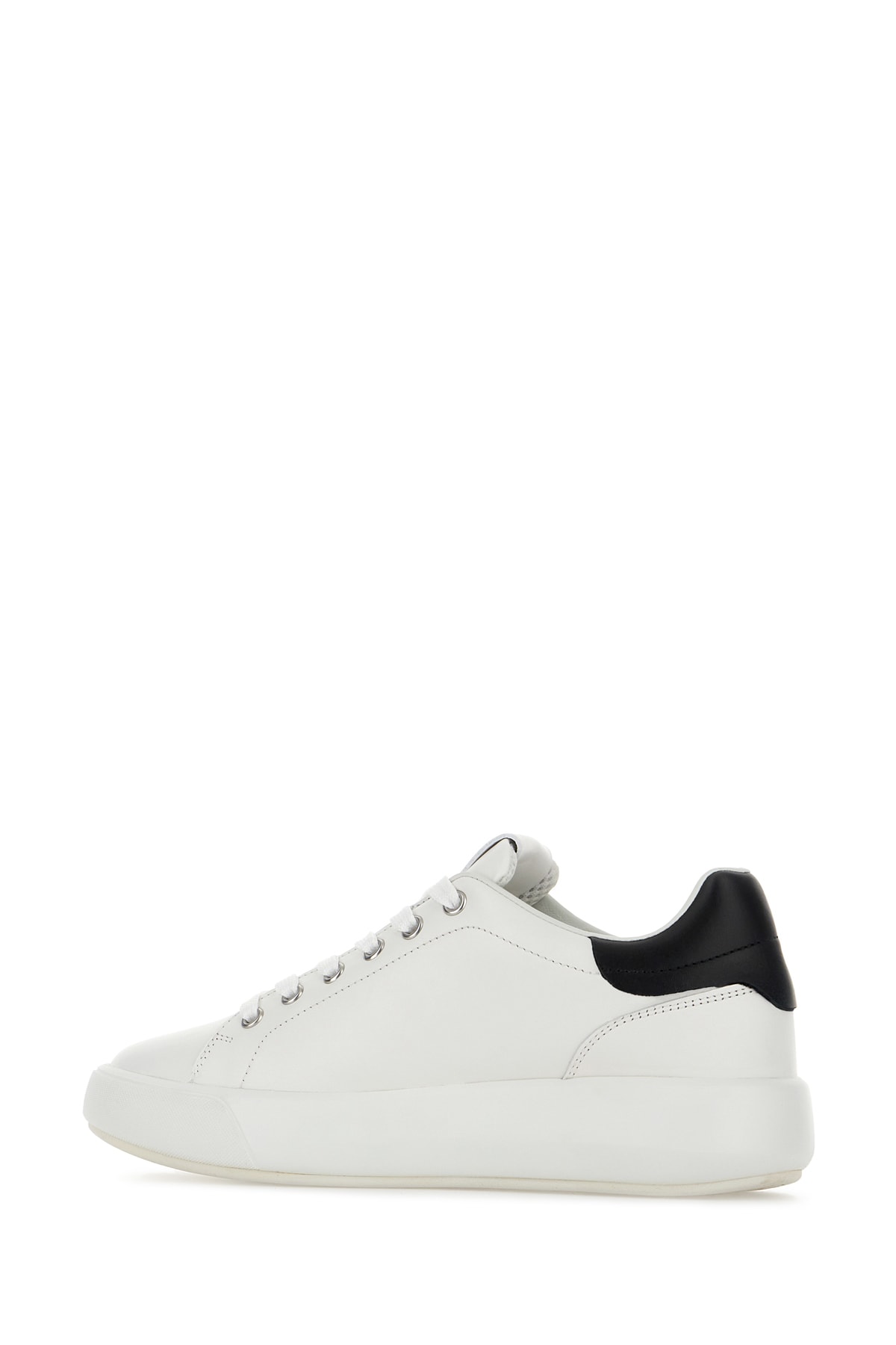 Shop Stuart Weitzman White Leather Sneakers In White Nero