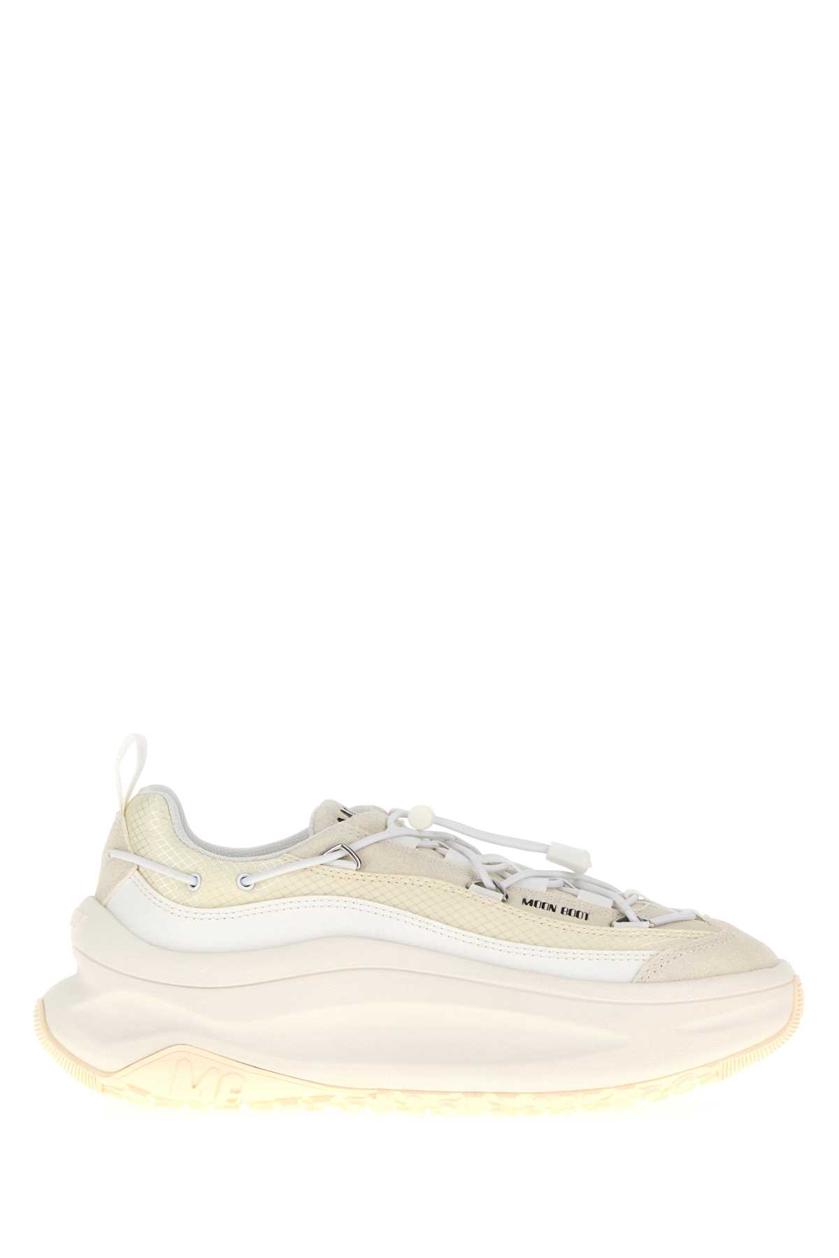 Moon Boot White Fabric Moon247 Sneakers In White