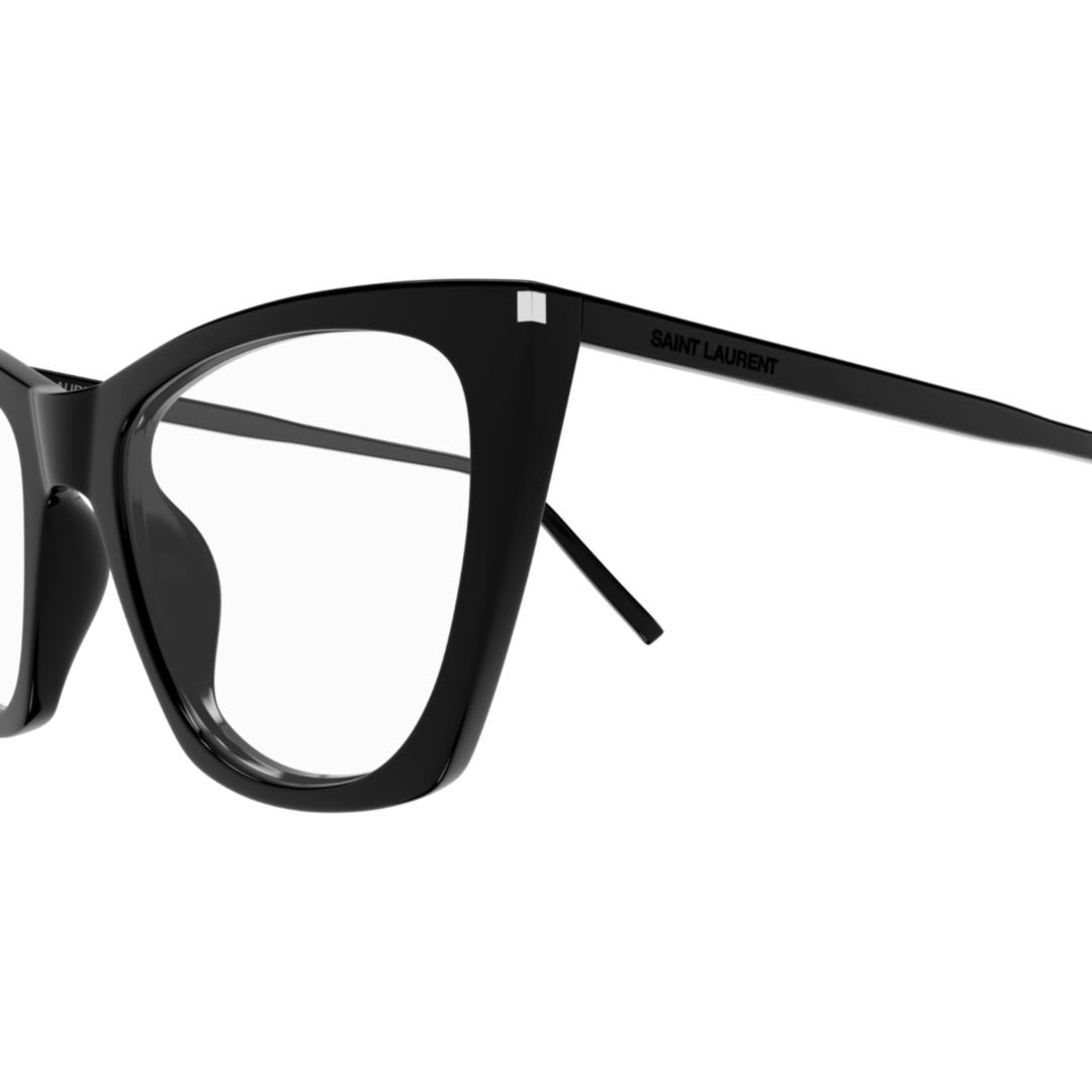 Saint Laurent Sl 214 Kate Thin Opt001-black-black-transparent In Black