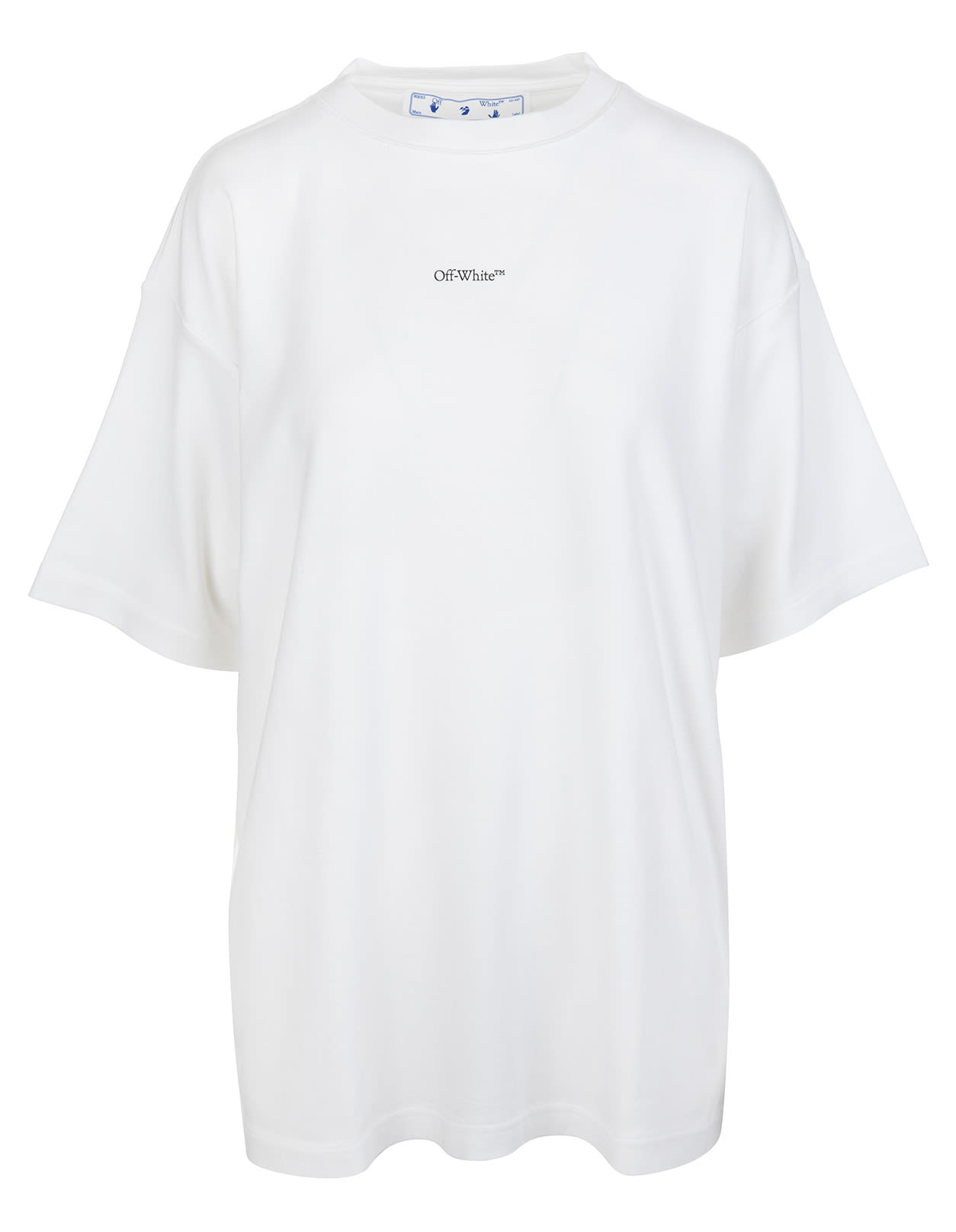 Off-White Woman White Oversize T-shirt With Graphic Print