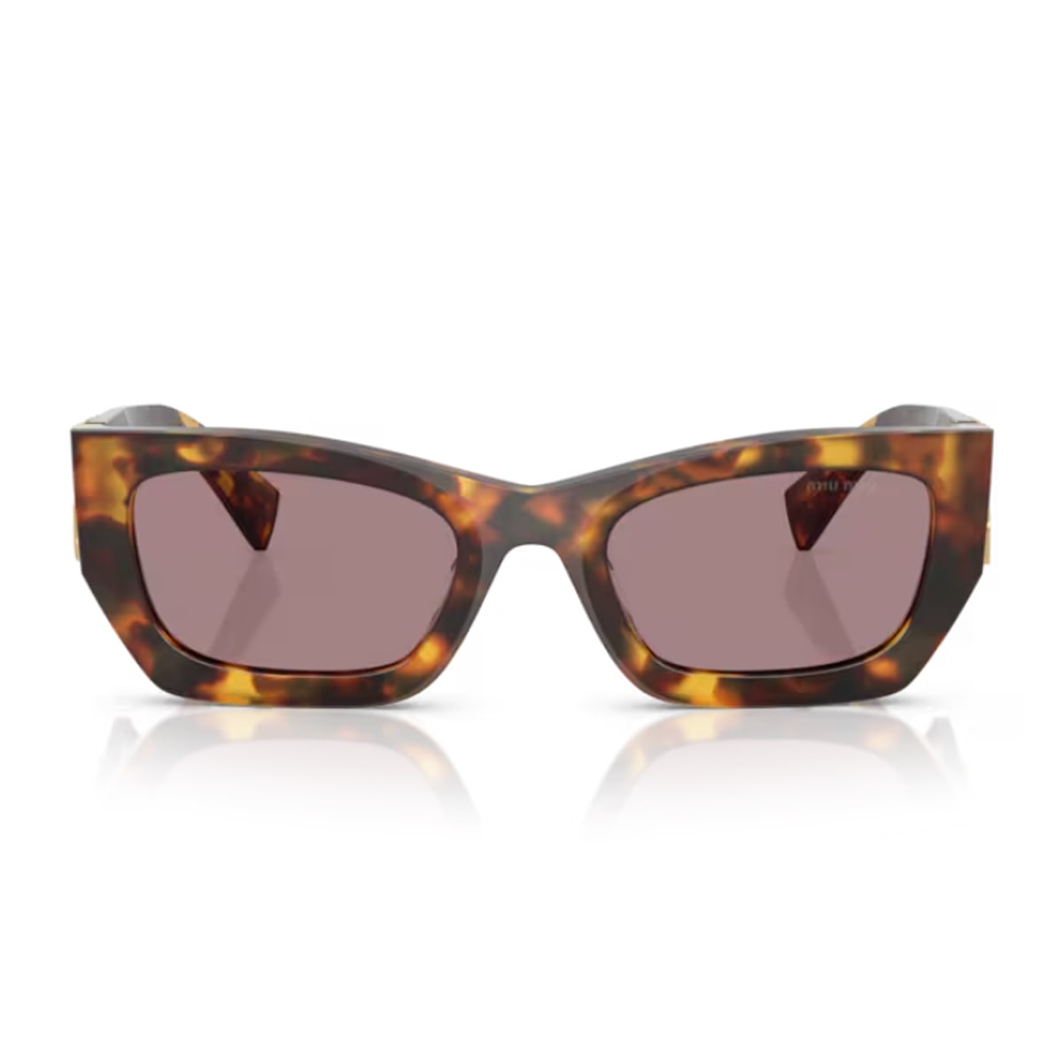 Miu Miu 0mu 09ws Miu Glimpse 14l20i Havana Miele Sunglasses In Brown