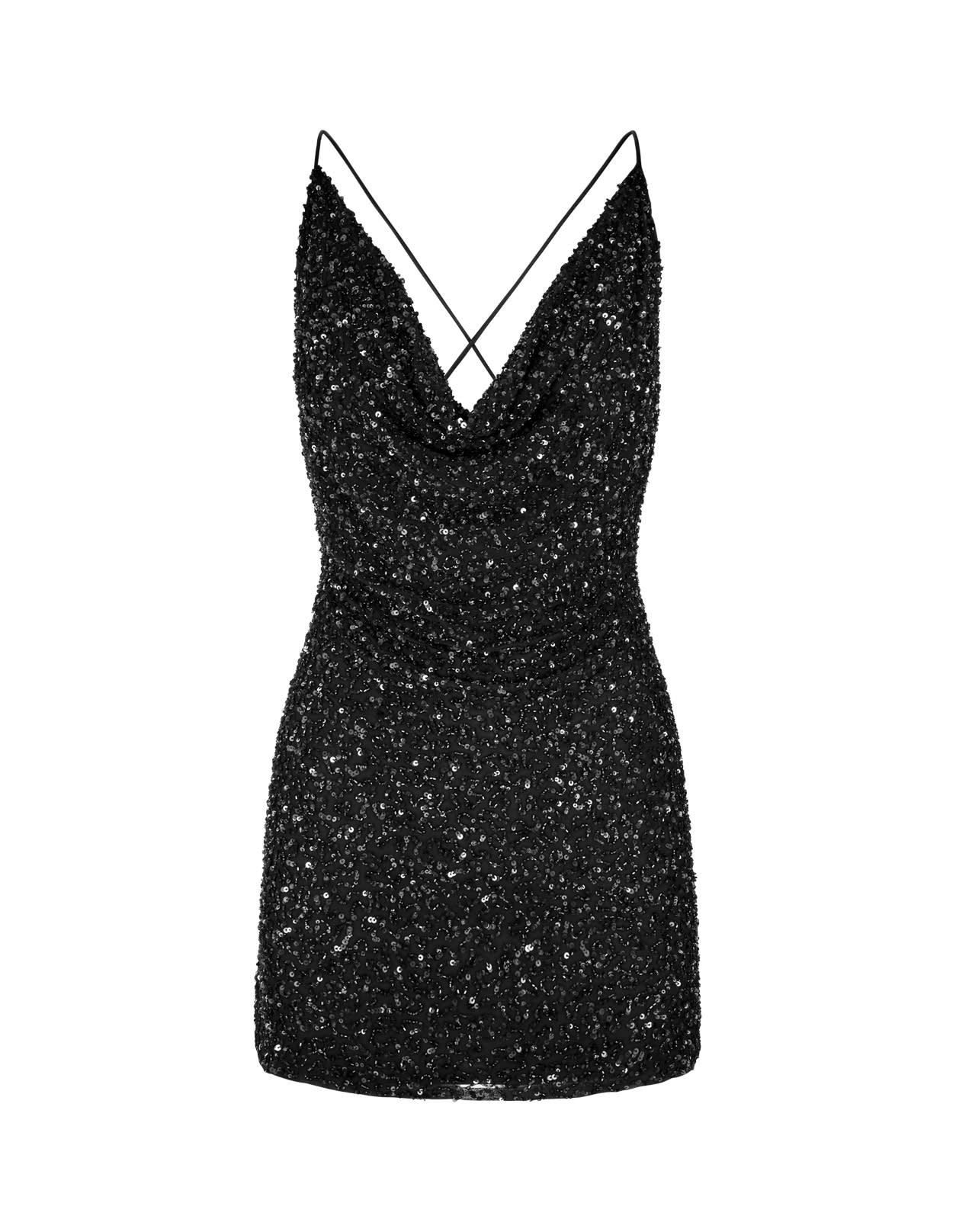 retrofete Black Mich Mini Dress