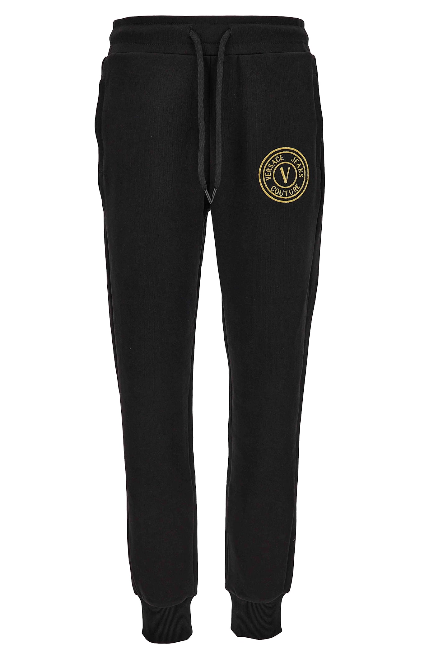 Shop Versace Jeans Couture Black Casual Trousers