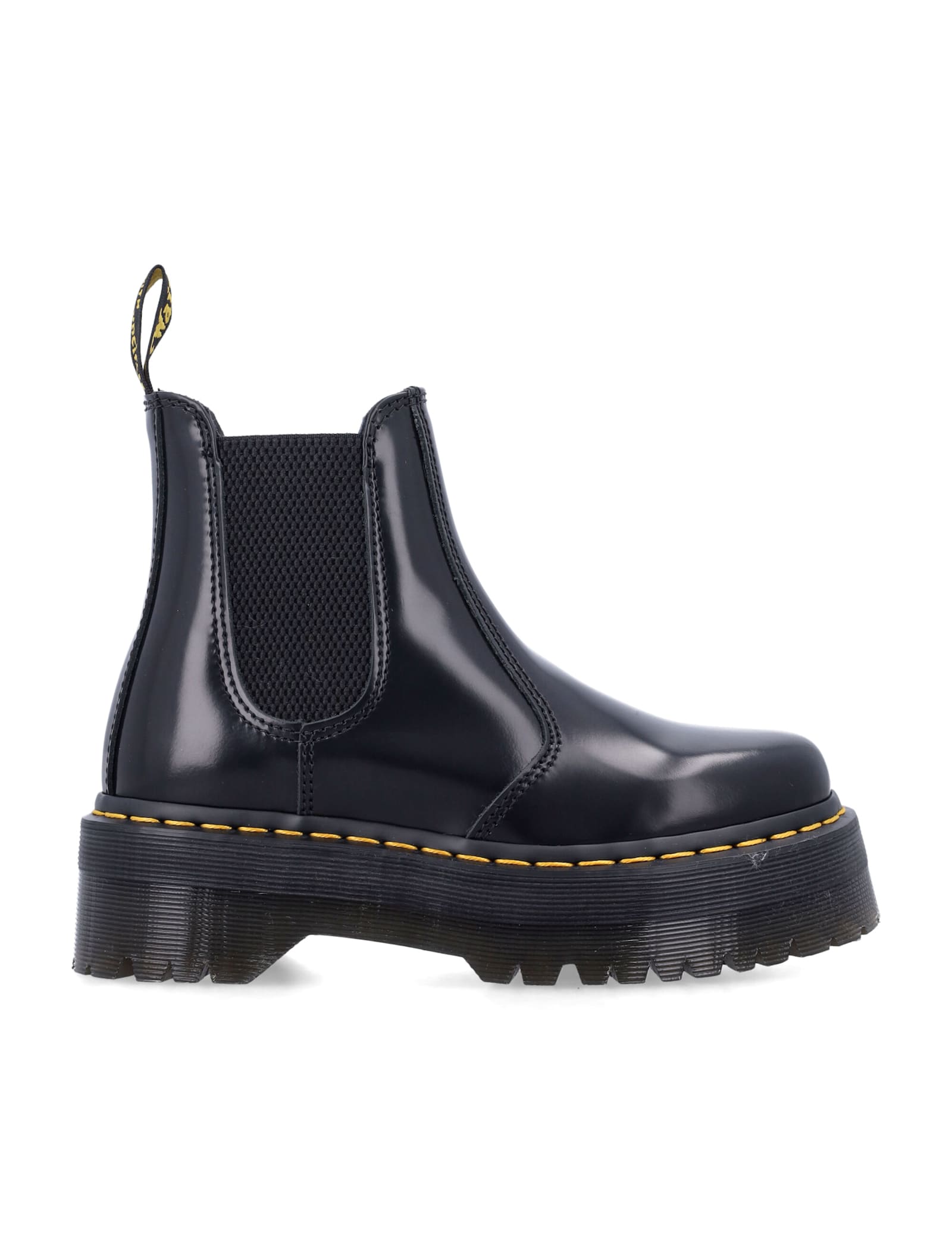 Dr. Martens 2976 Quad Platform Chelsea Boots In Leather In Black