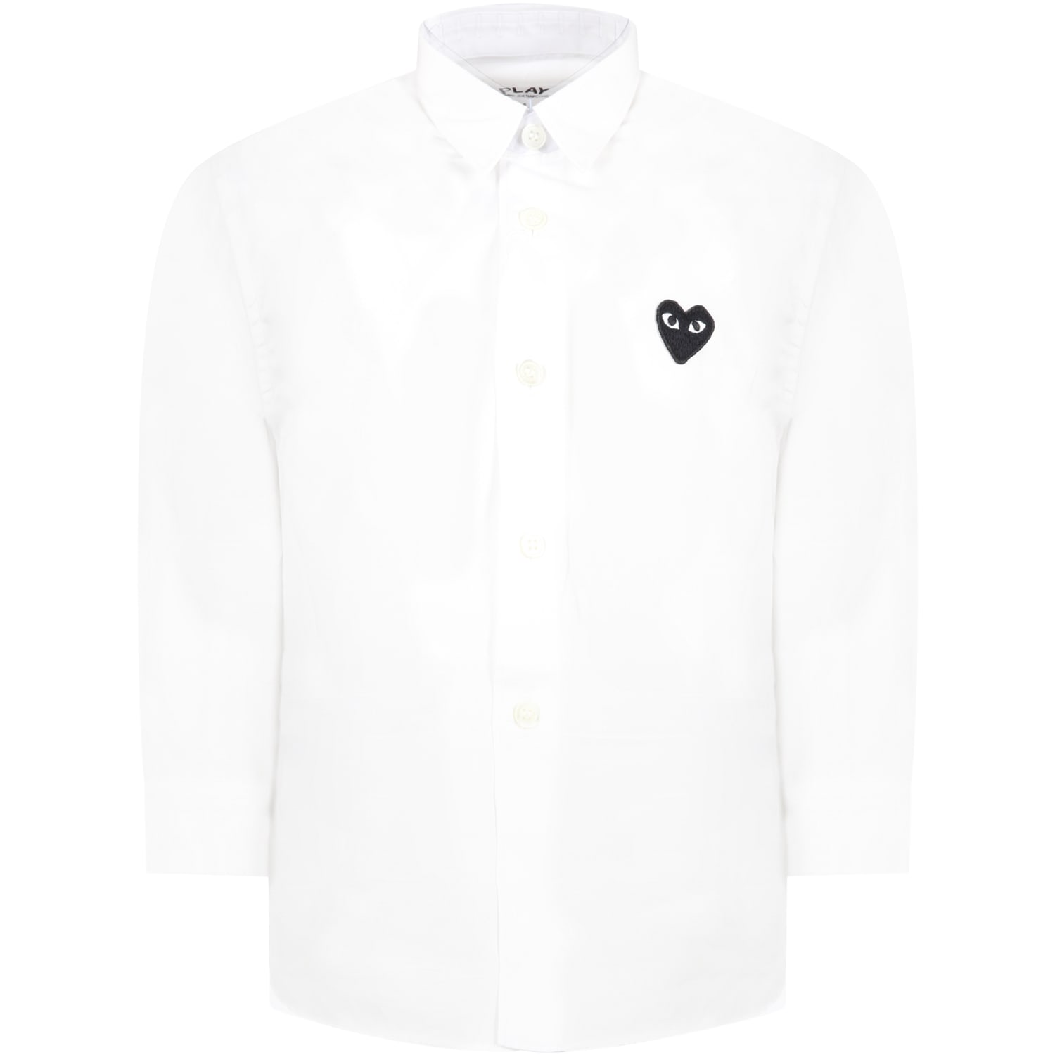 Comme des Garçons Play White Shirt For Kids With Black Heart