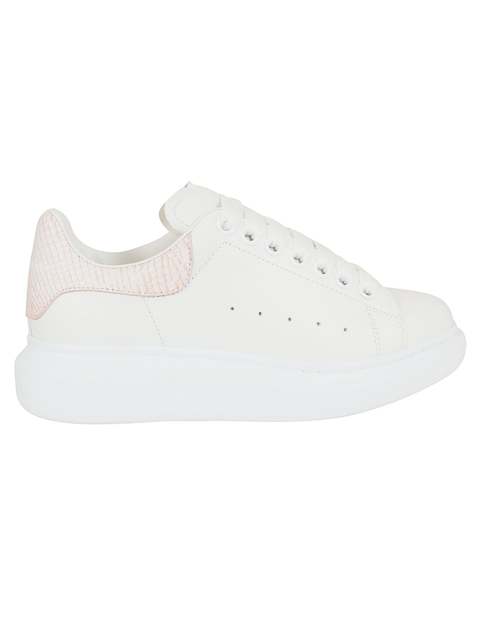 Shop Alexander Mcqueen Sneaker Oversize In White Powder Pink