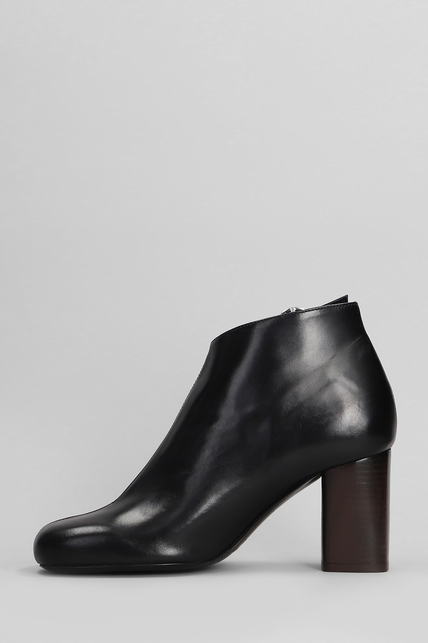 Lemaire 80mm Almond Toe Ankle Boots In Black