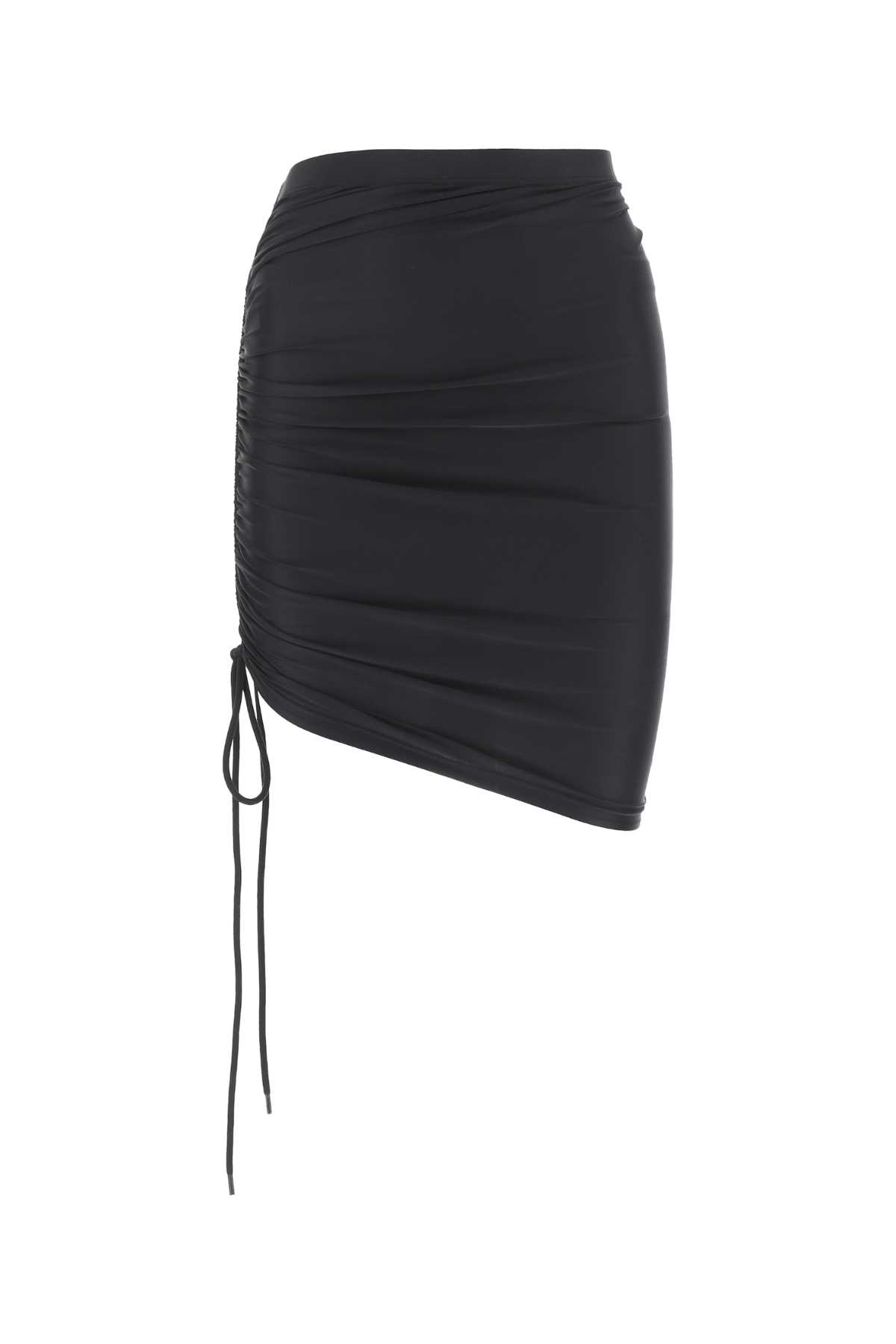 Black Stretch Nylon Skirt
