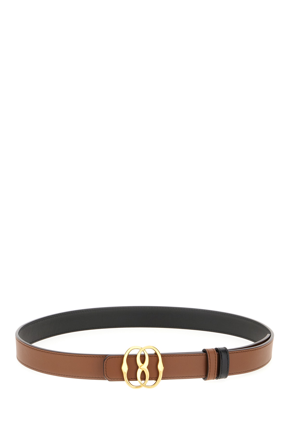 Brown Leather Reversible Belt