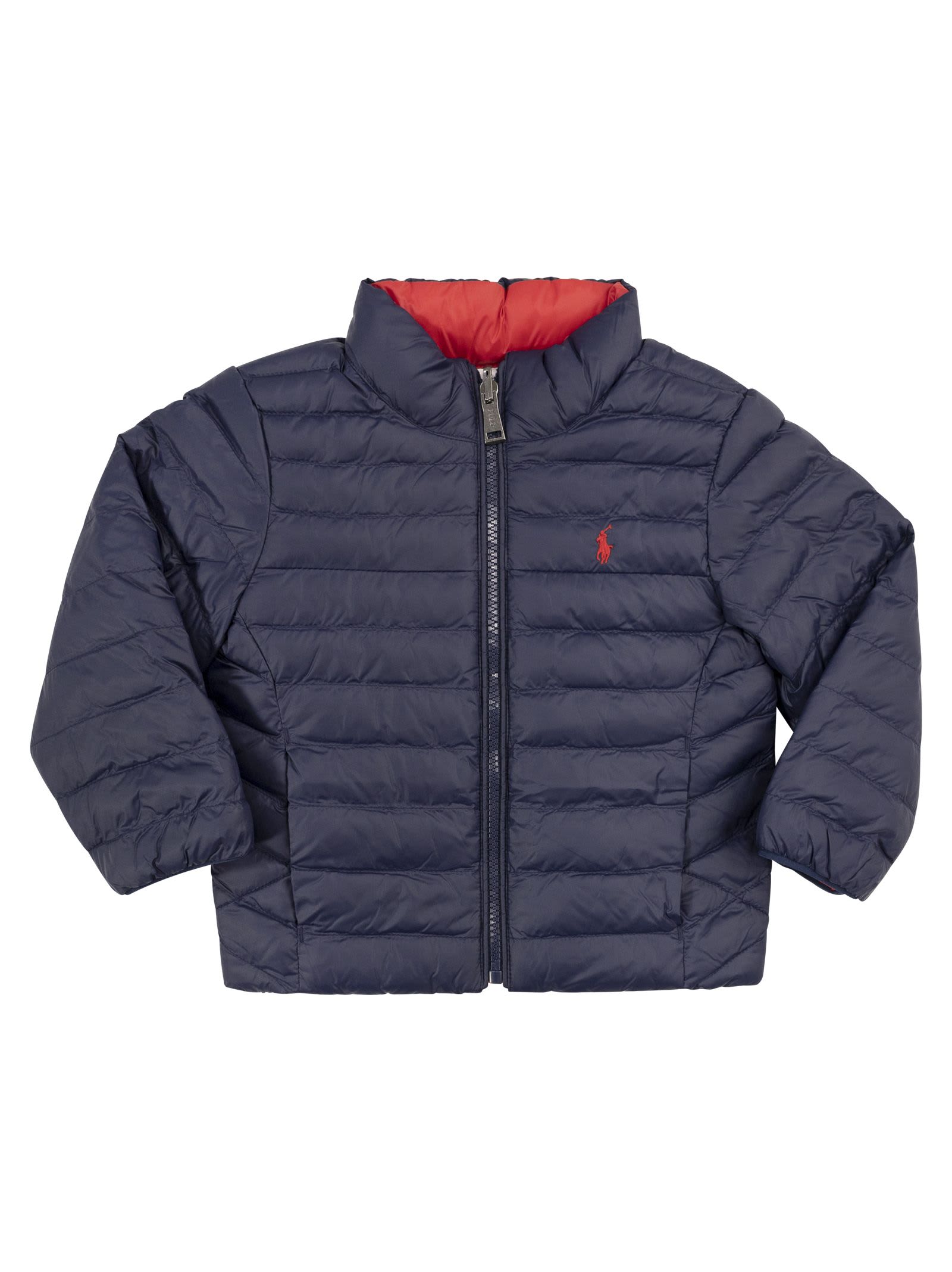 Polo Ralph Lauren Kids' P-layer 2 Reversible Jacket In Navy