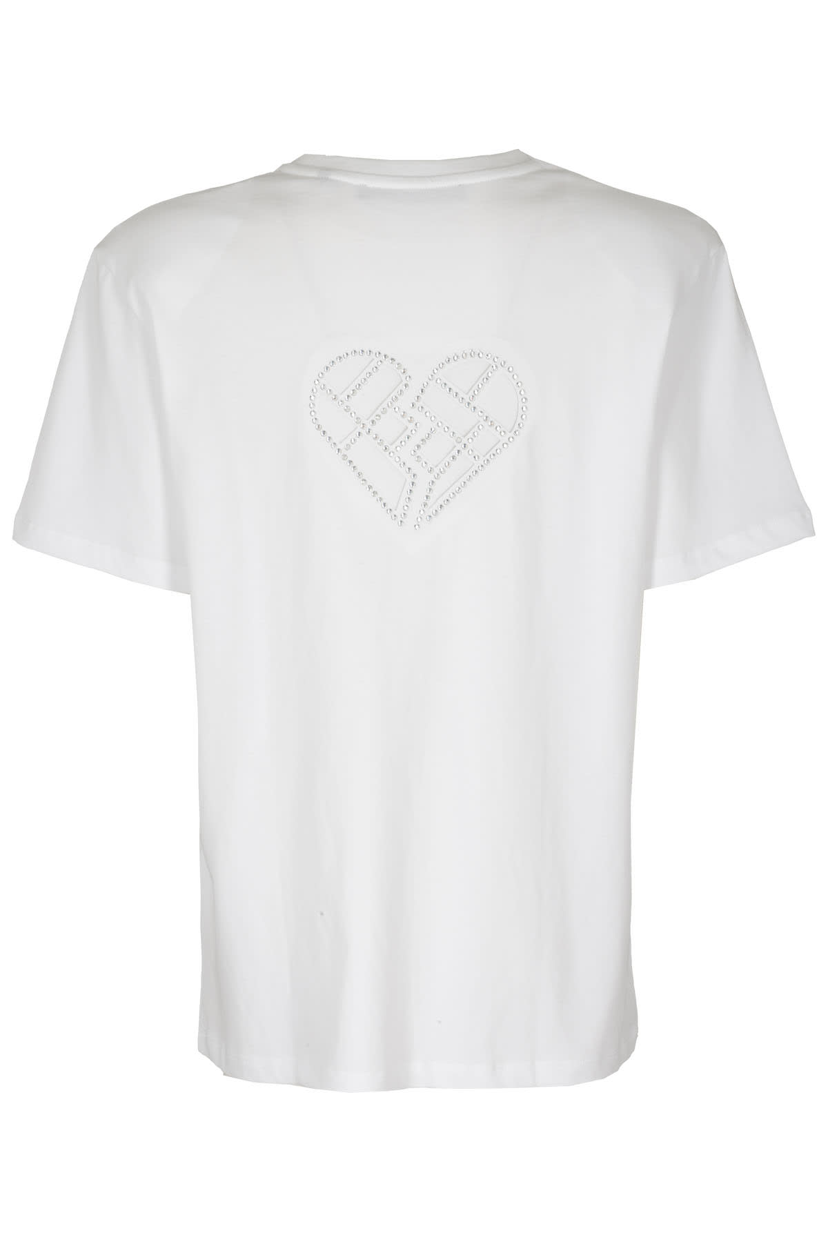 Shop Rotate Birger Christensen Boxy Lasercut T Shirt In Bright White