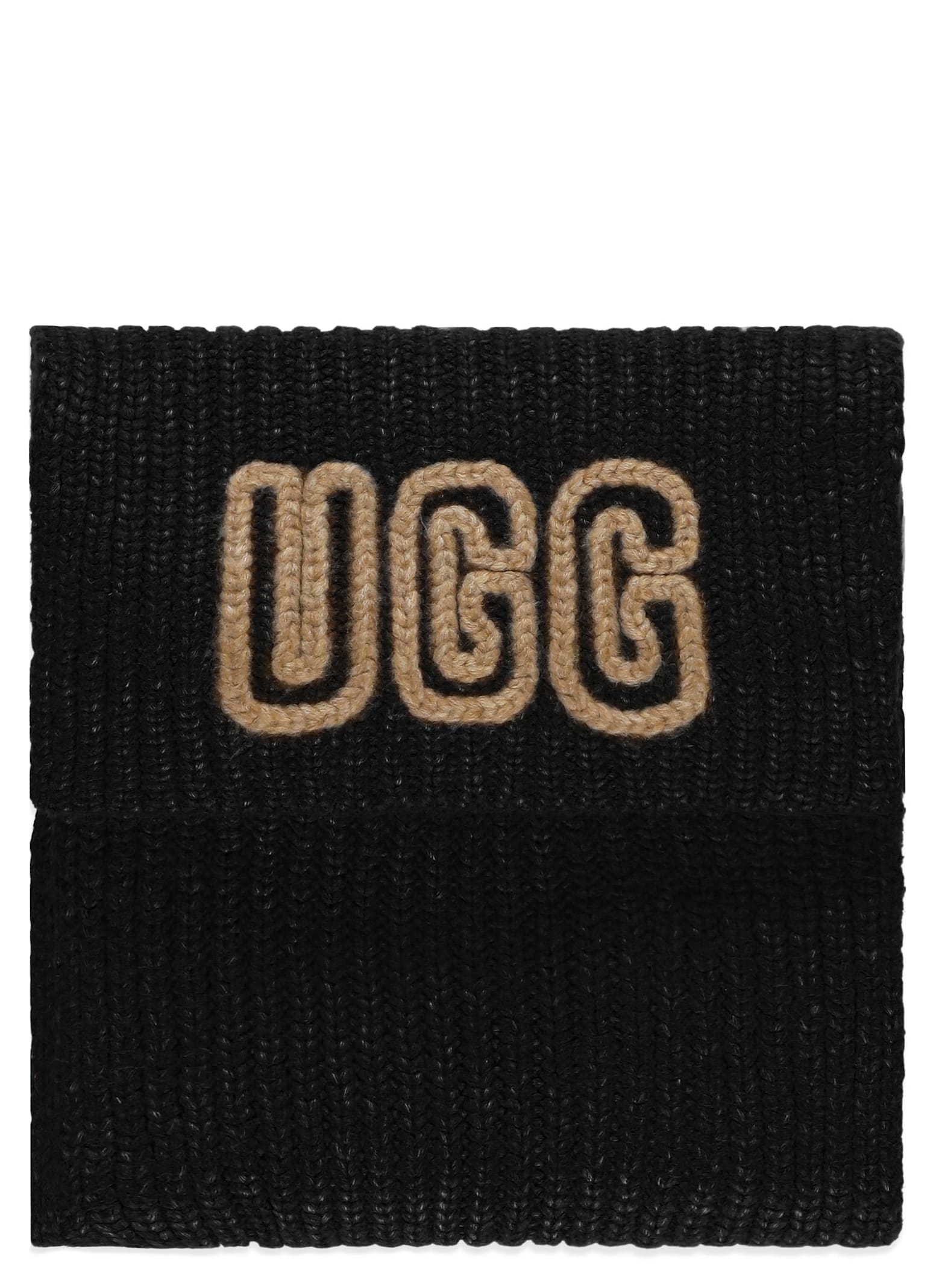 Ugg Scarf With Logo In Black