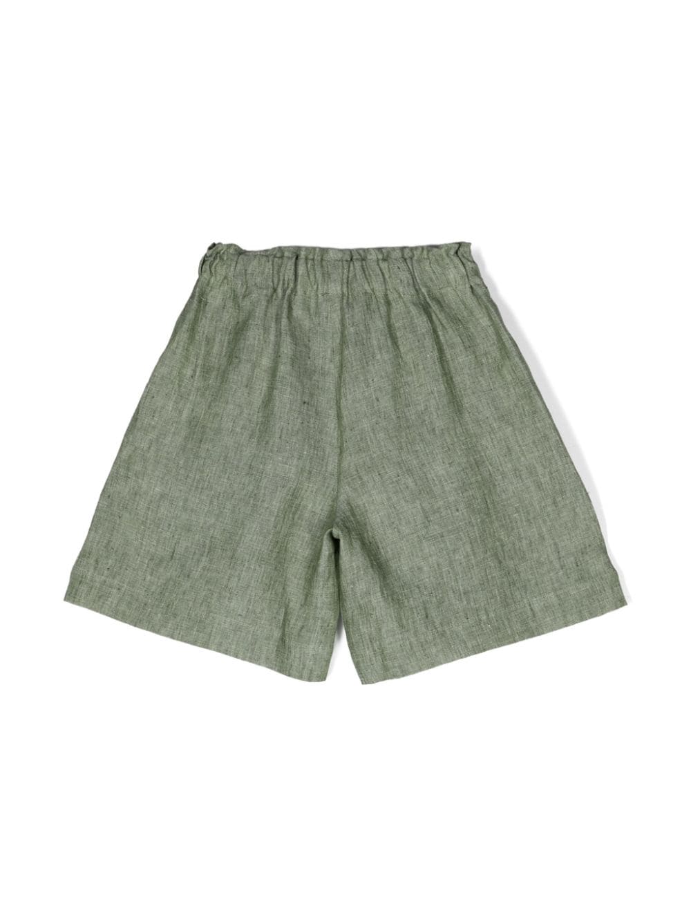 Shop Il Gufo Shorts In Lino In Green