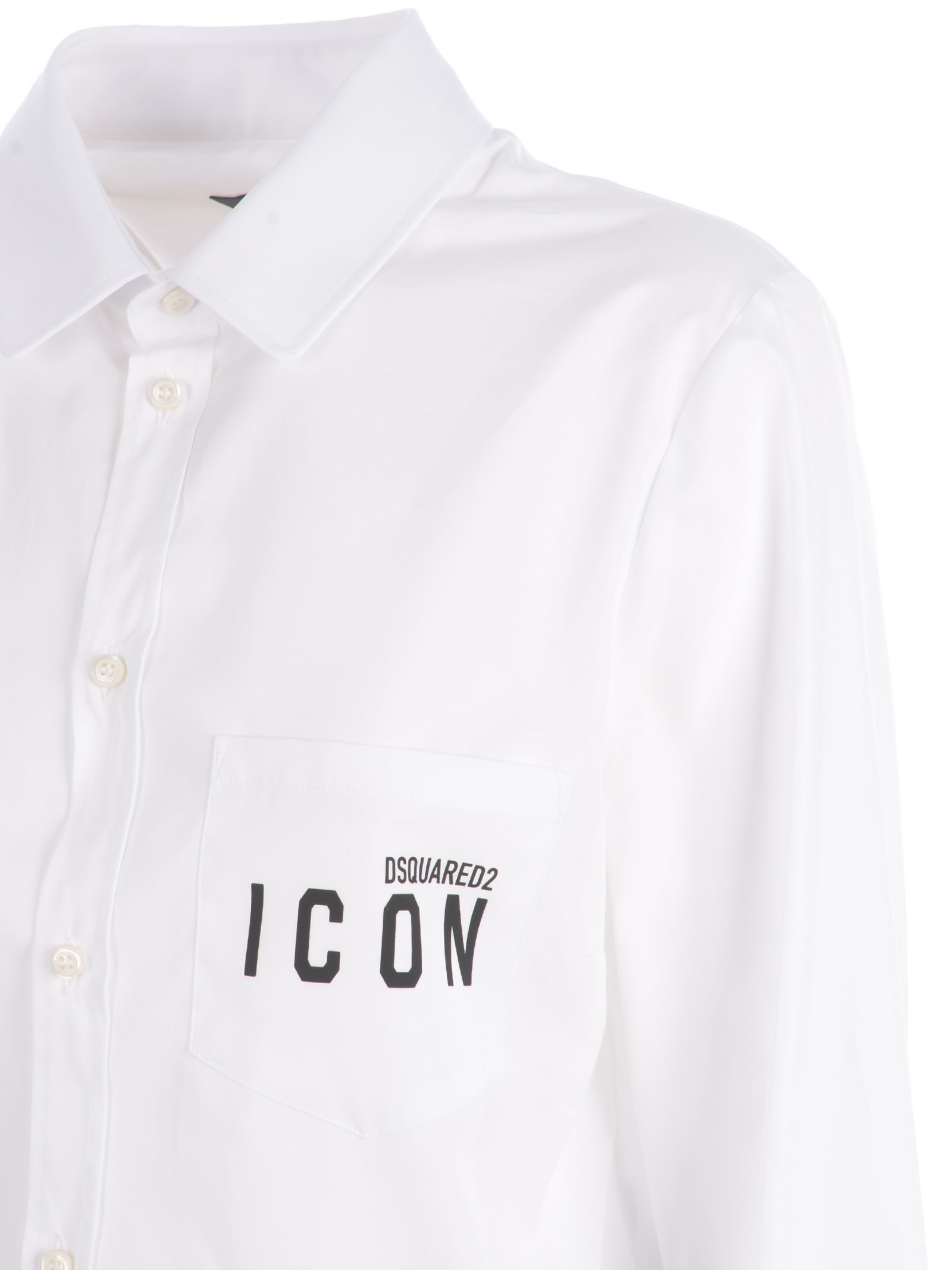 Shop Dsquared2 Shirt  Icon In Cotton In Bianco