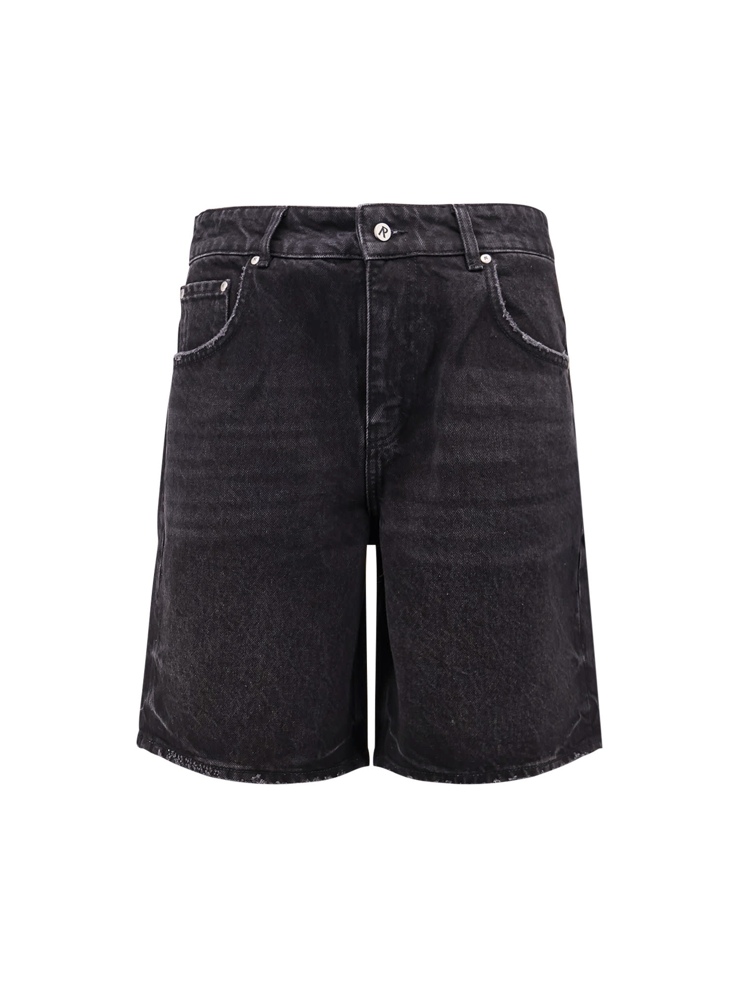 Represent Tailored Stone-washed Denim Bermuda Shorts