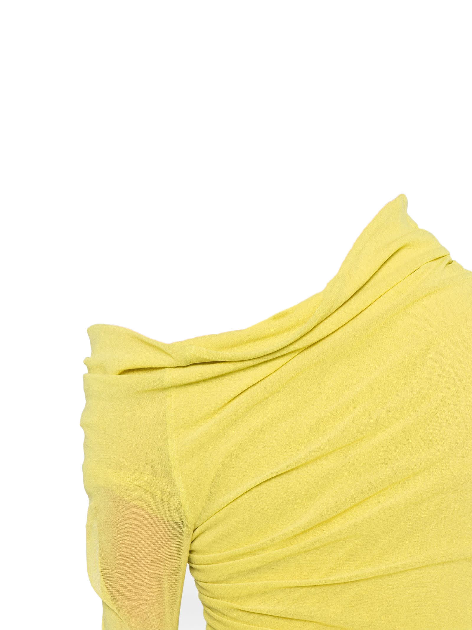 Shop Philosophy Di Lorenzo Serafini Yellow Asymmetric Midi Dress