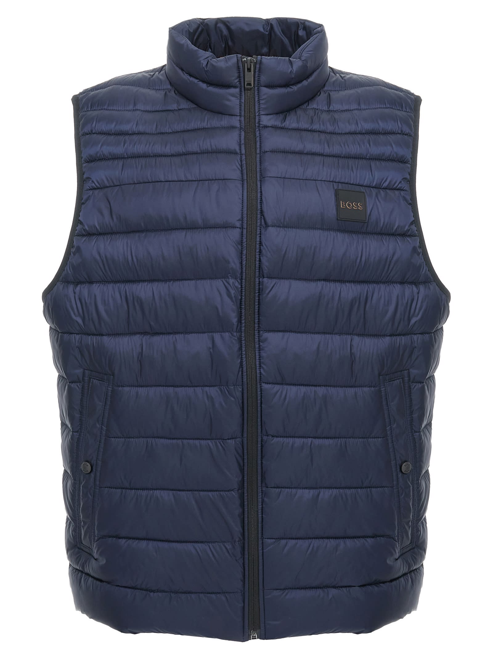 Shop Hugo Boss Odeno1 Vest In Blue