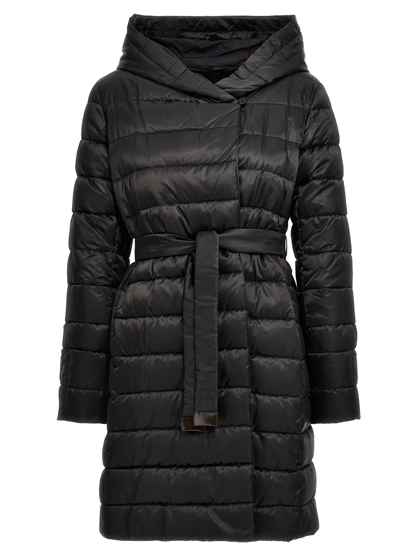 Max Mara The Cube Novef Reversible Down Jacket In Black