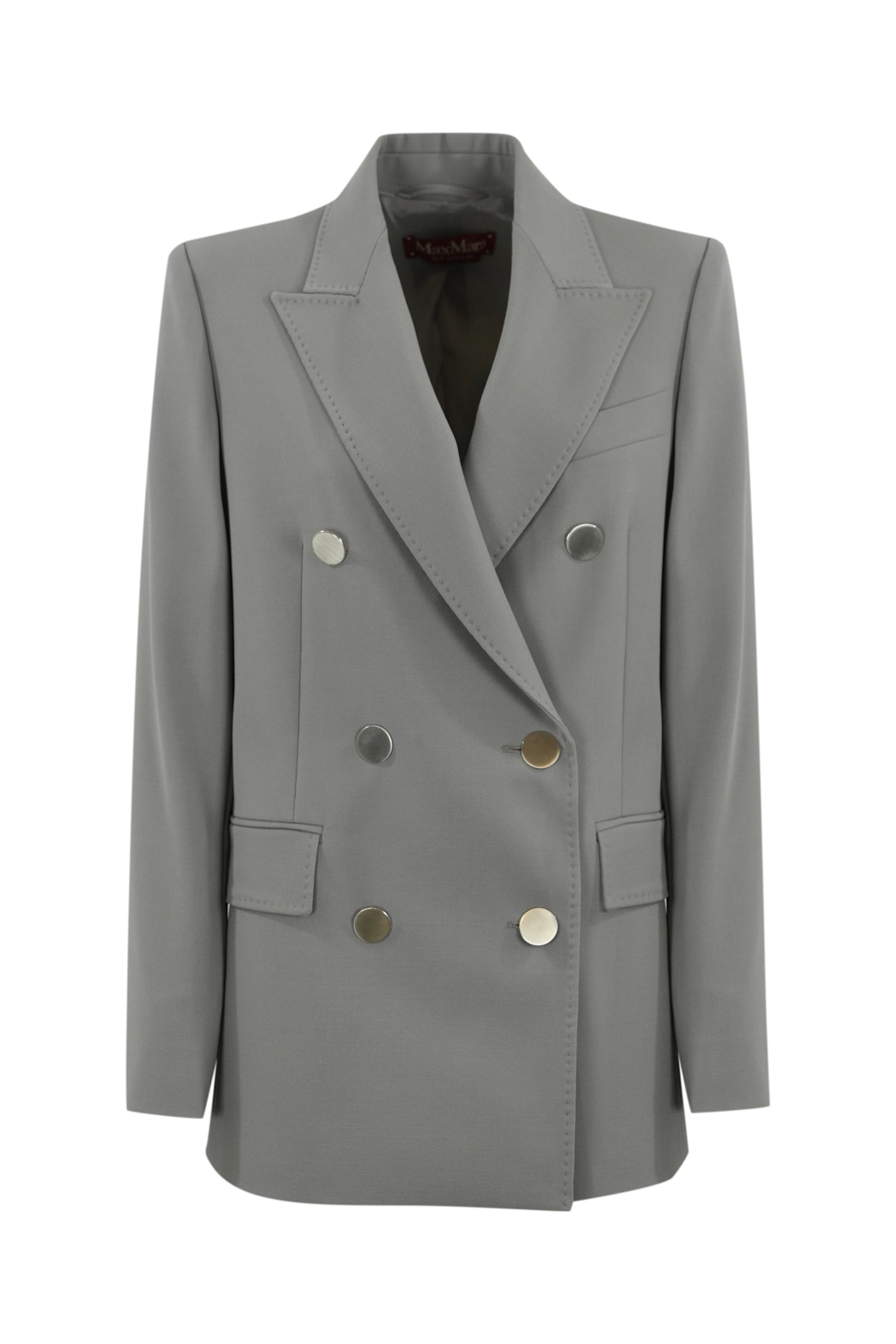 Edicola Blazer In Wool Crepe Satin