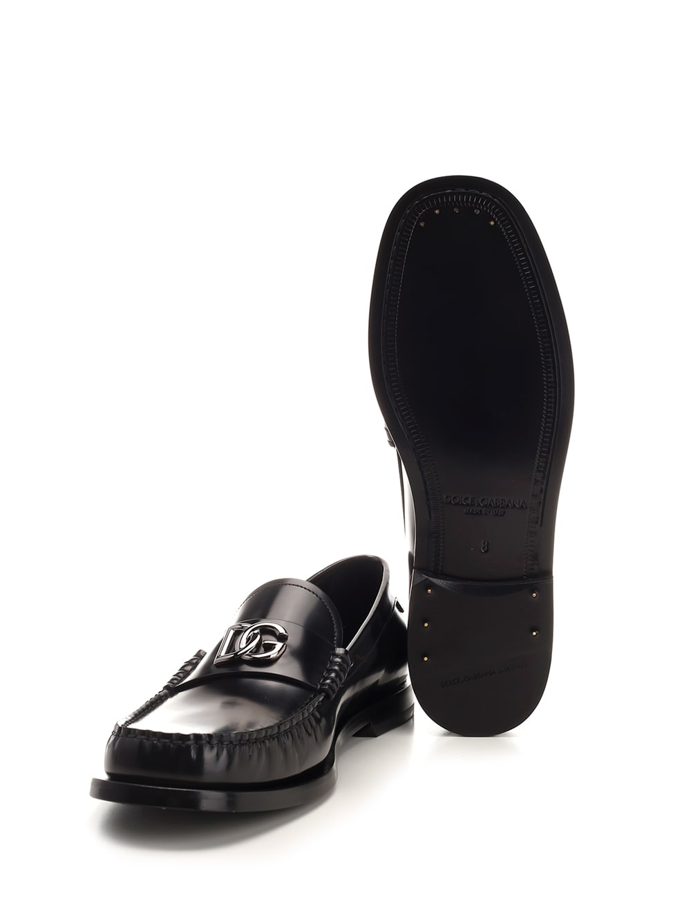 Shop Dolce & Gabbana Black Brushed Leather Loafer In Nero