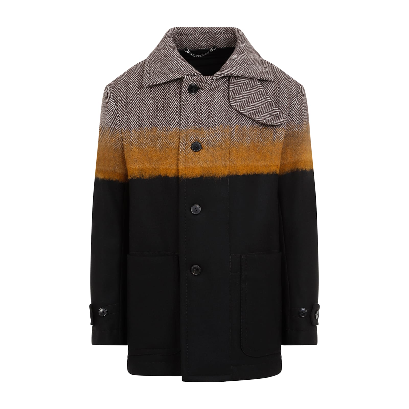 Shop Dries Van Noten Ranner Bis Coat In Dark Brown