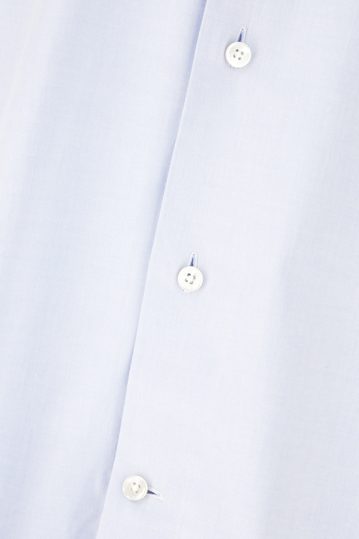 Shop Zegna Light-blue Stretch Cotton Shirt In Light Blue