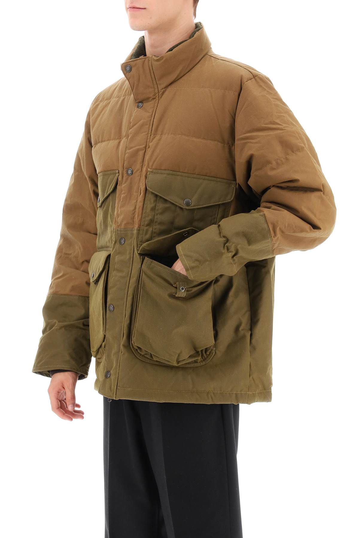 Shop Filson Cruiser Water-repellent Puffer Jacket In Dark Tan (brown)