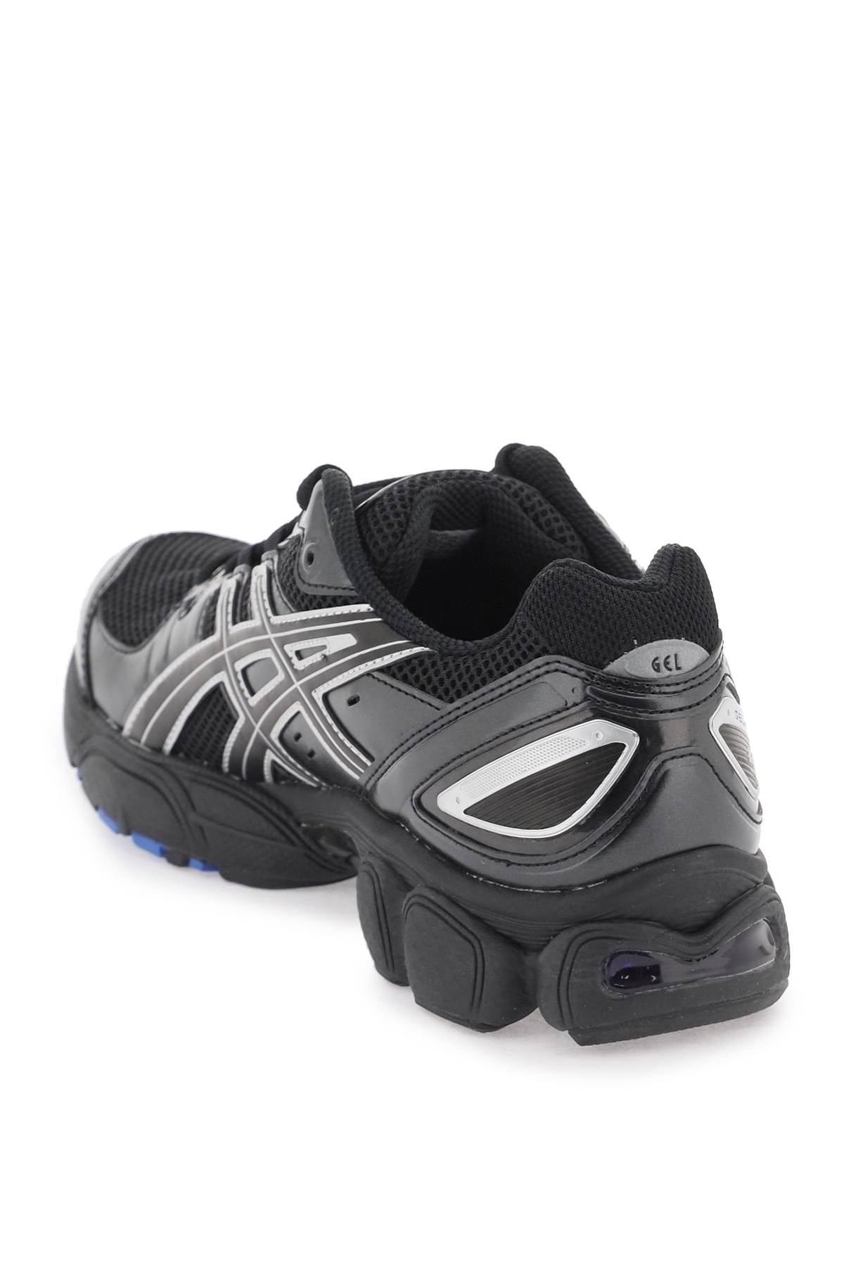 Shop Asics Gel-nimbus 9 Sneakers In Black Pure Silver (black)