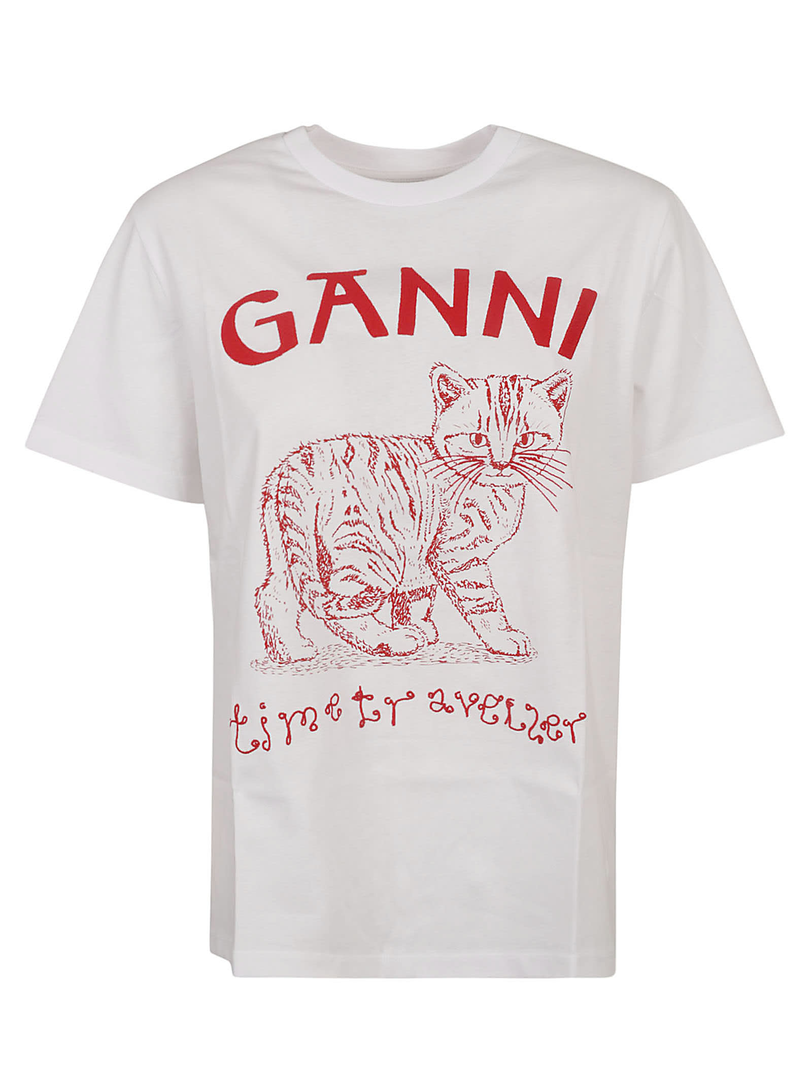 Ganni White Relaxed Future T-Shirt