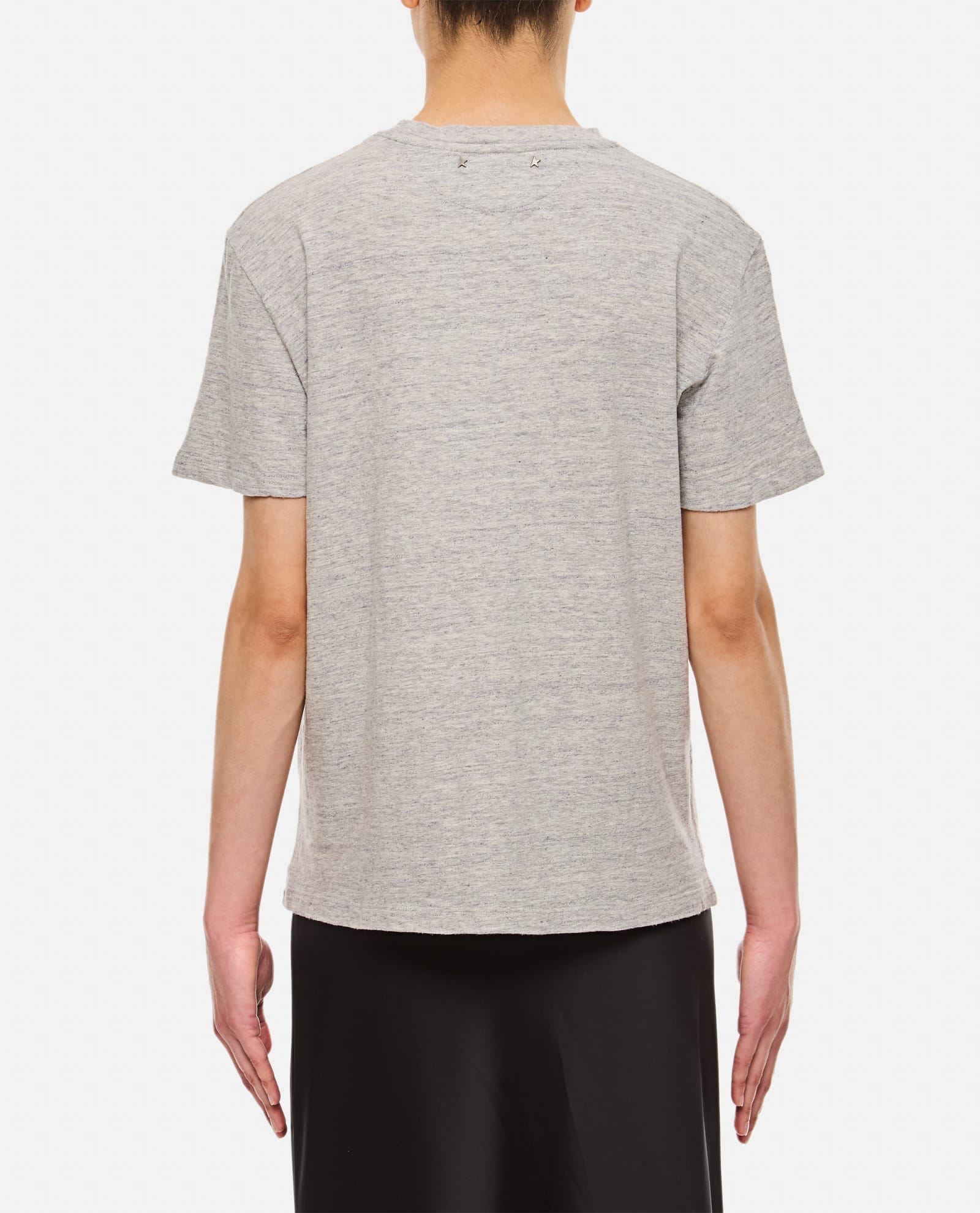 Shop Golden Goose Printed Cotton Jersey T-shirt In Grey