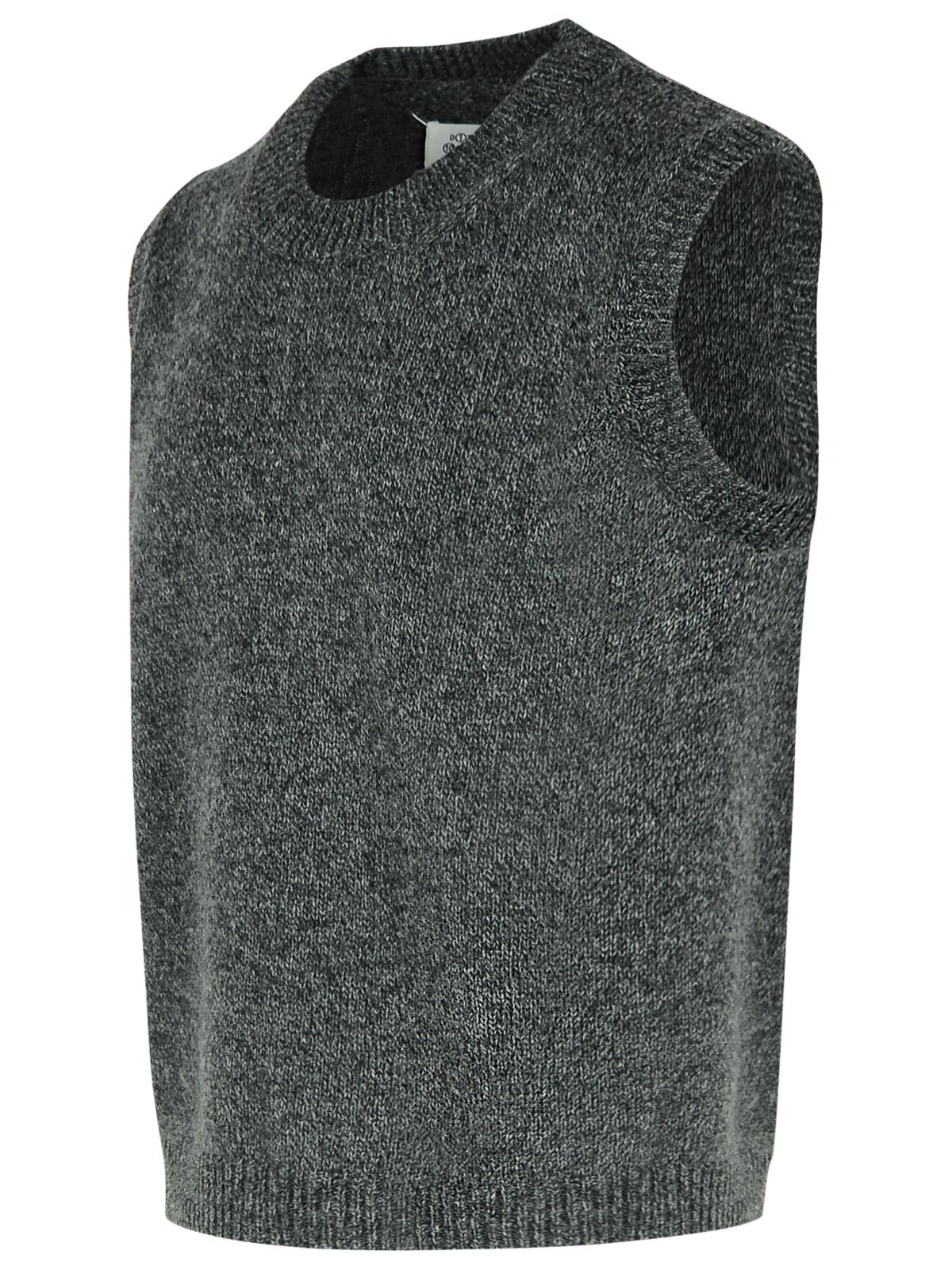 Shop Maison Margiela Grey Wool Vest