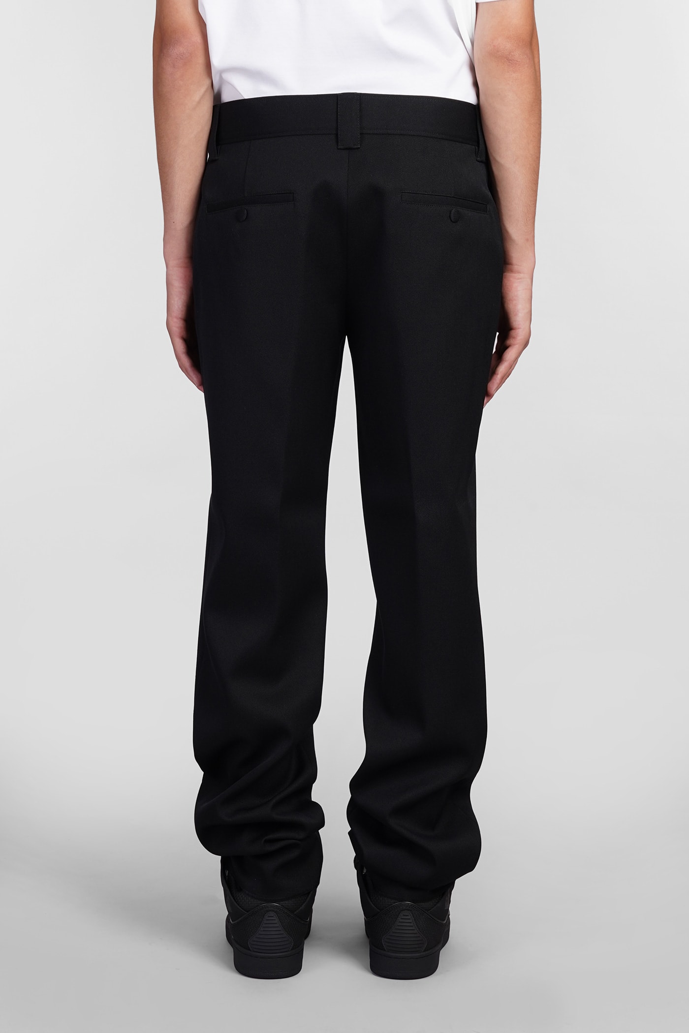 Shop Lanvin Pants In Black Wool