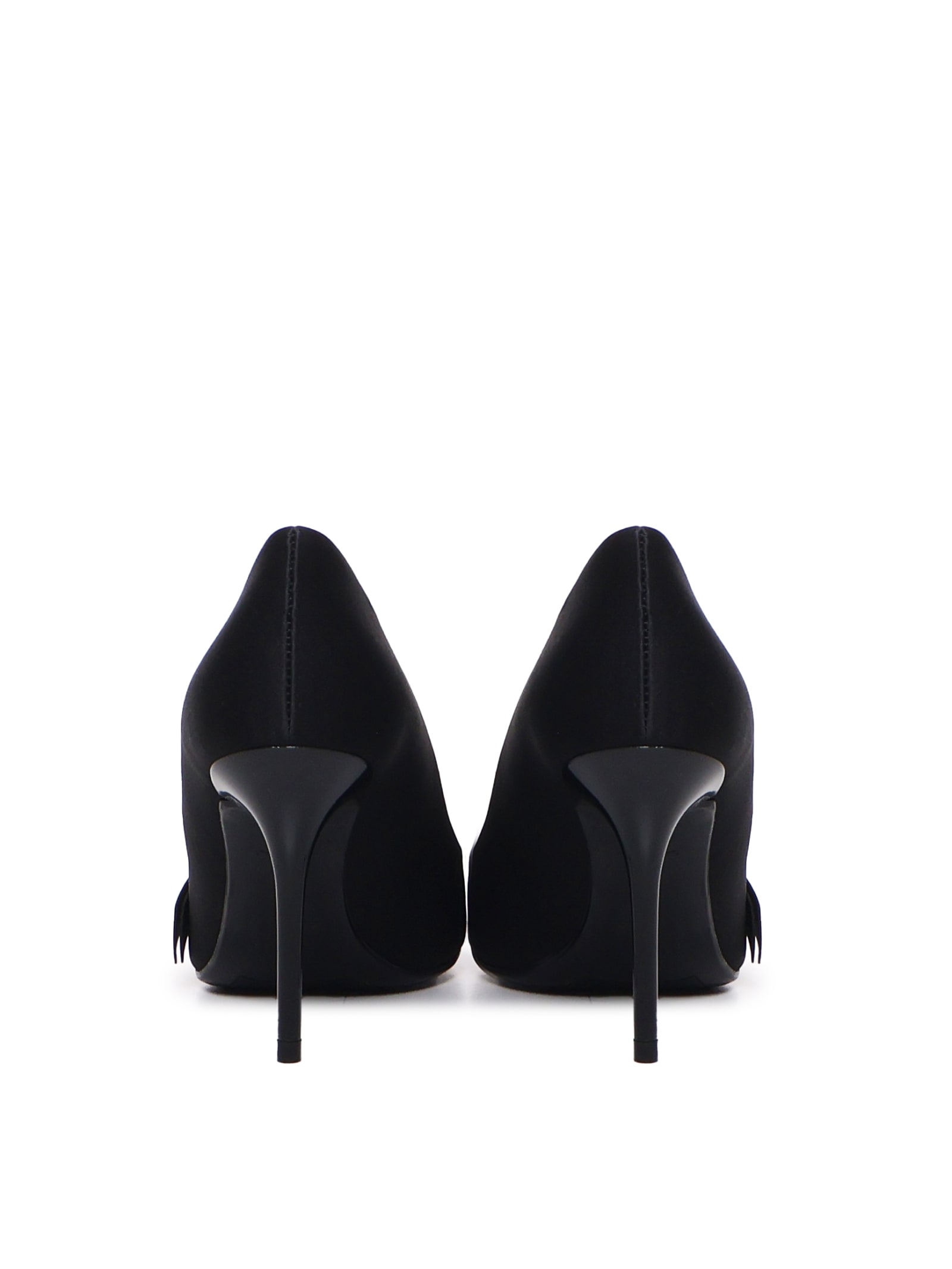 Shop Love Moschino Pumps In Satin In Black