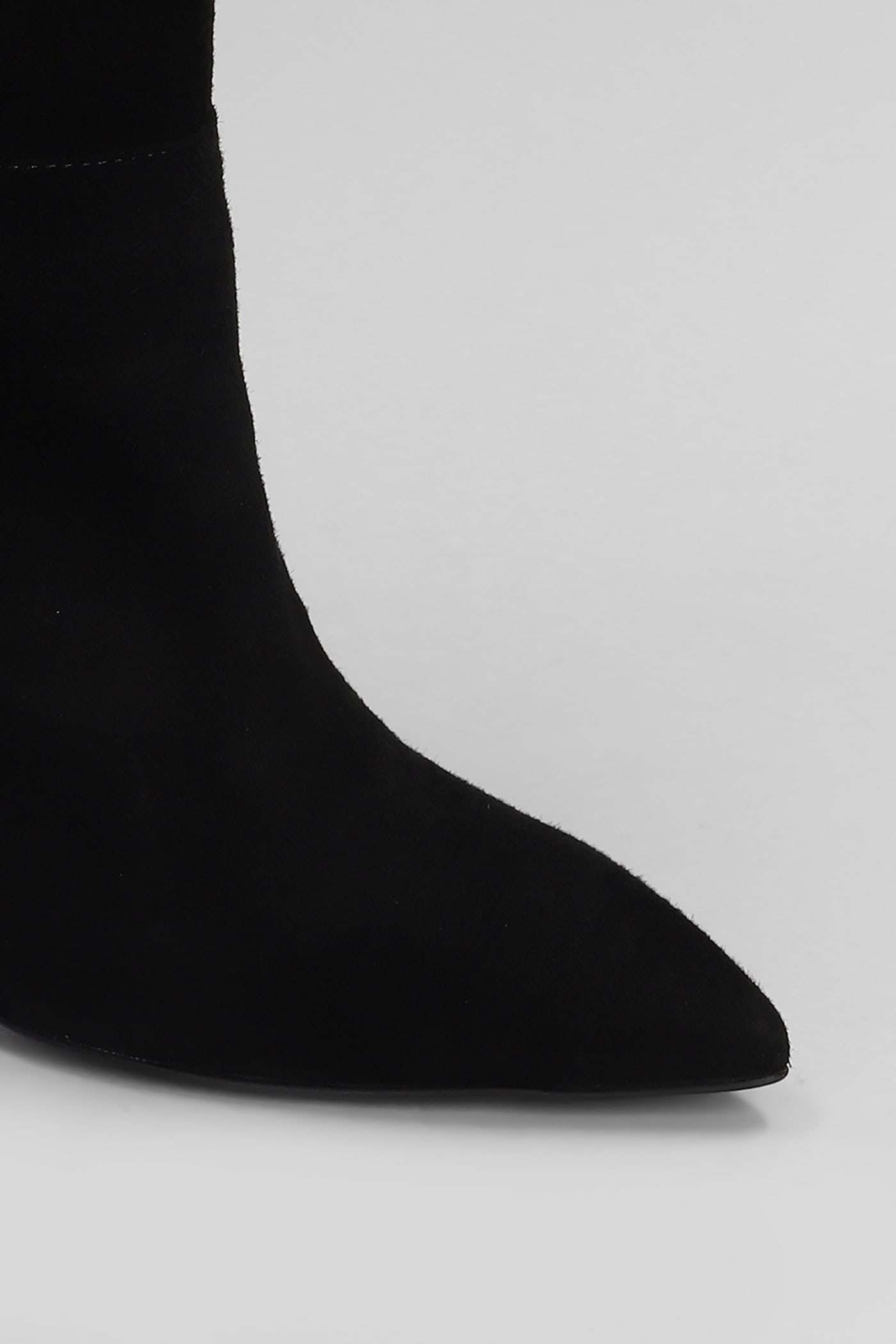 Shop Via Roma 15 High Heels Ankle Boots In Black Suede