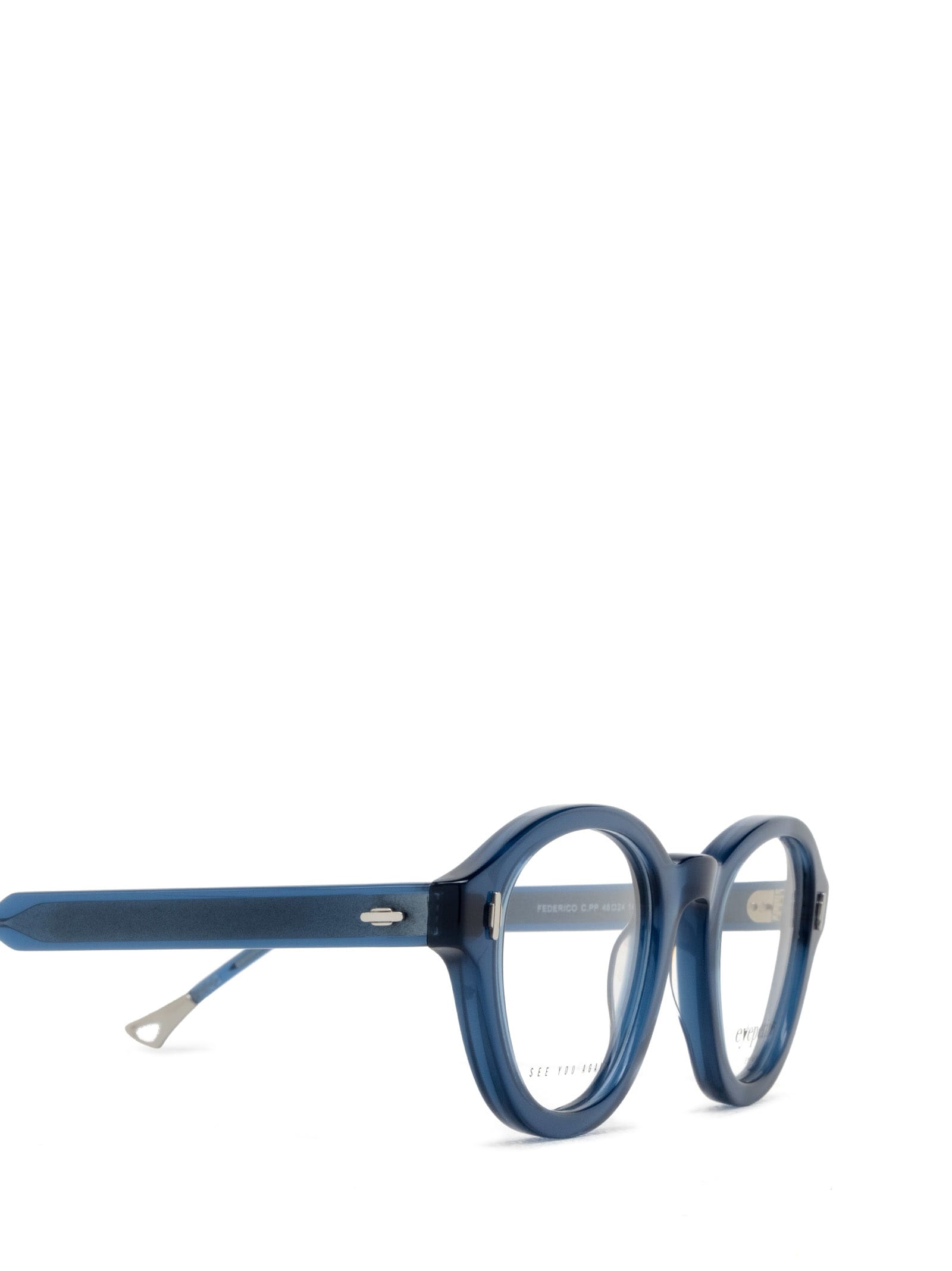 Shop Eyepetizer Federico Transparent Blue Glasses