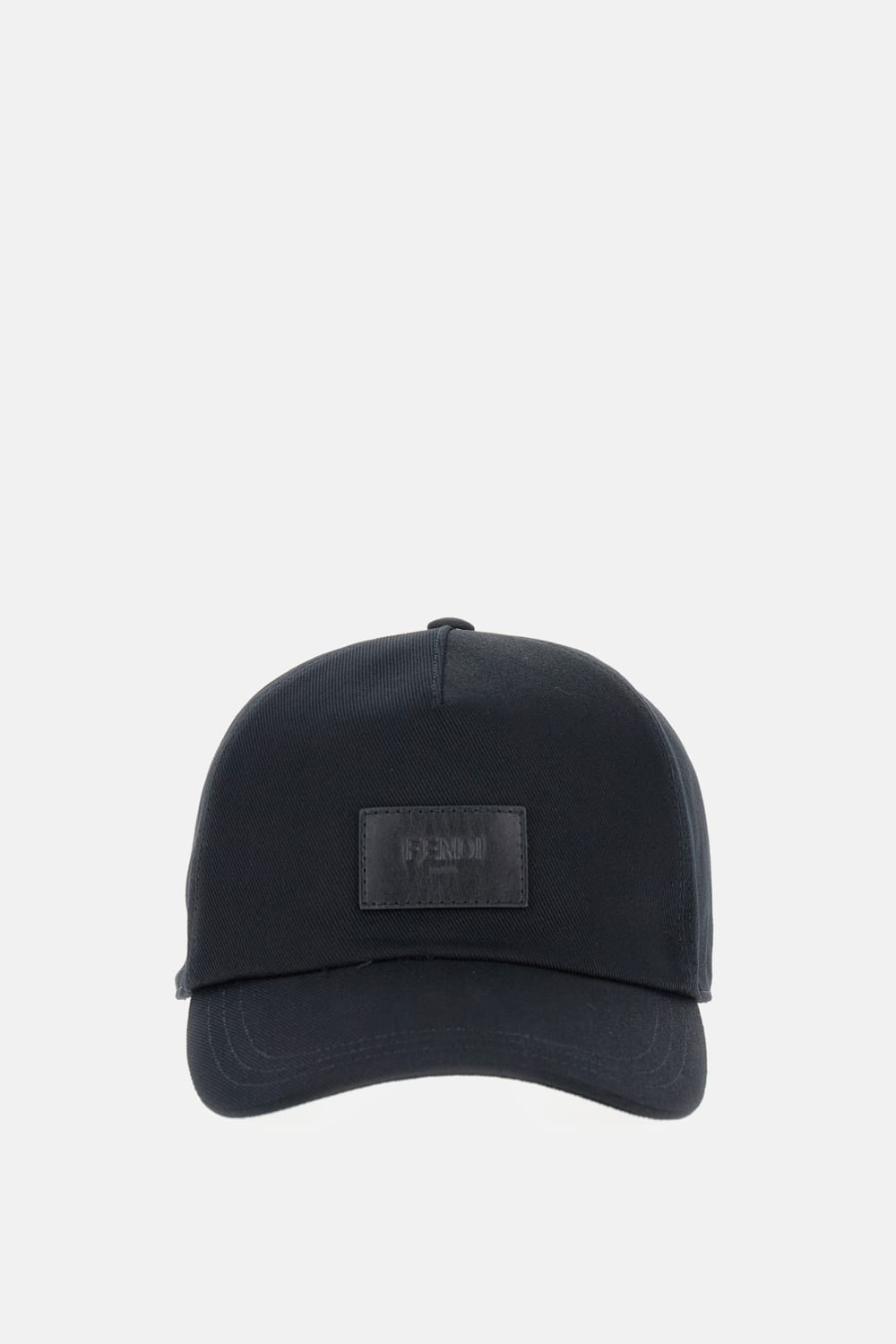 Fendi Baseball Cap With Logo Plaque In Black