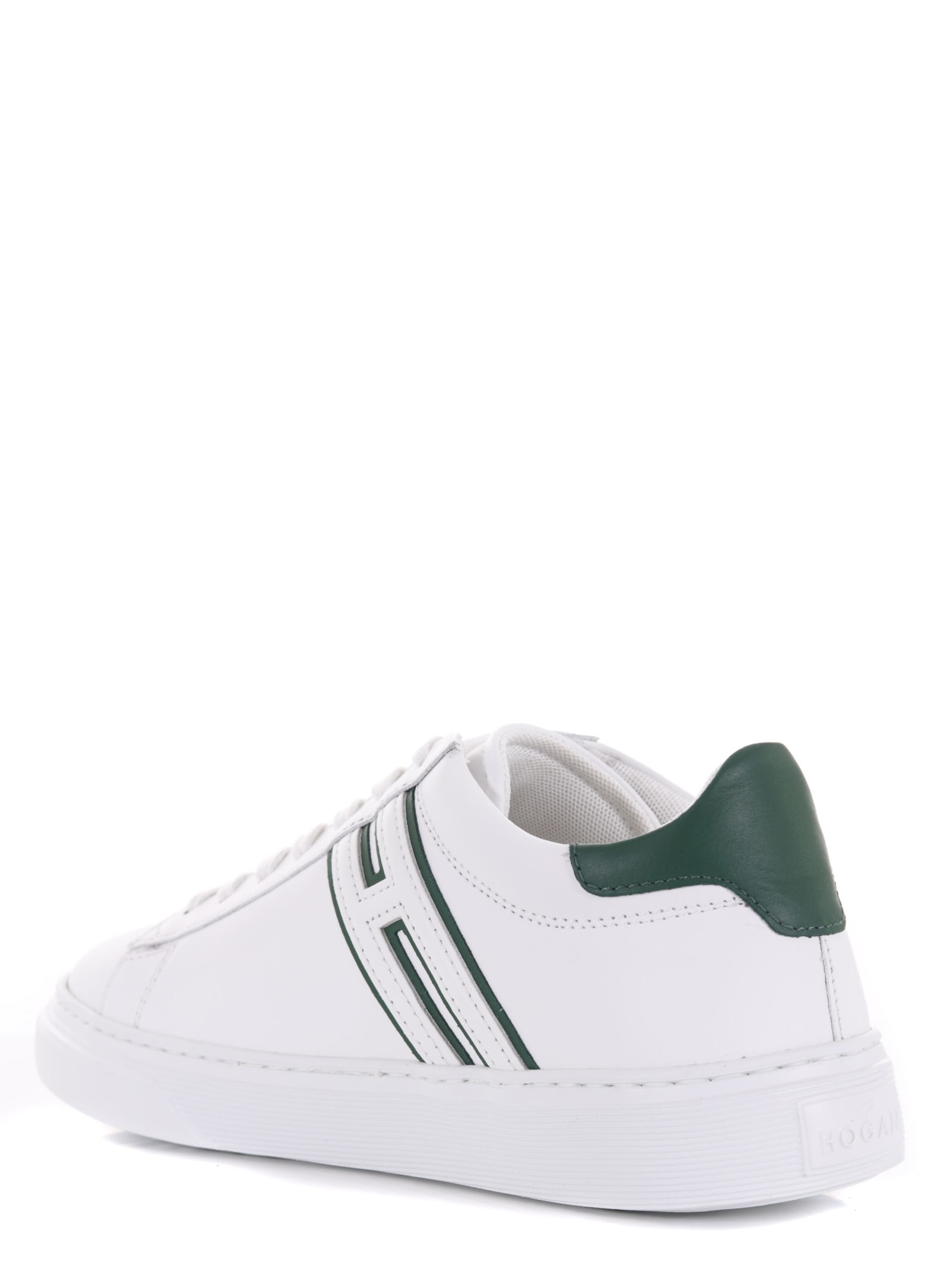 Shop Hogan Sneakers In Bianco/verde Scuro