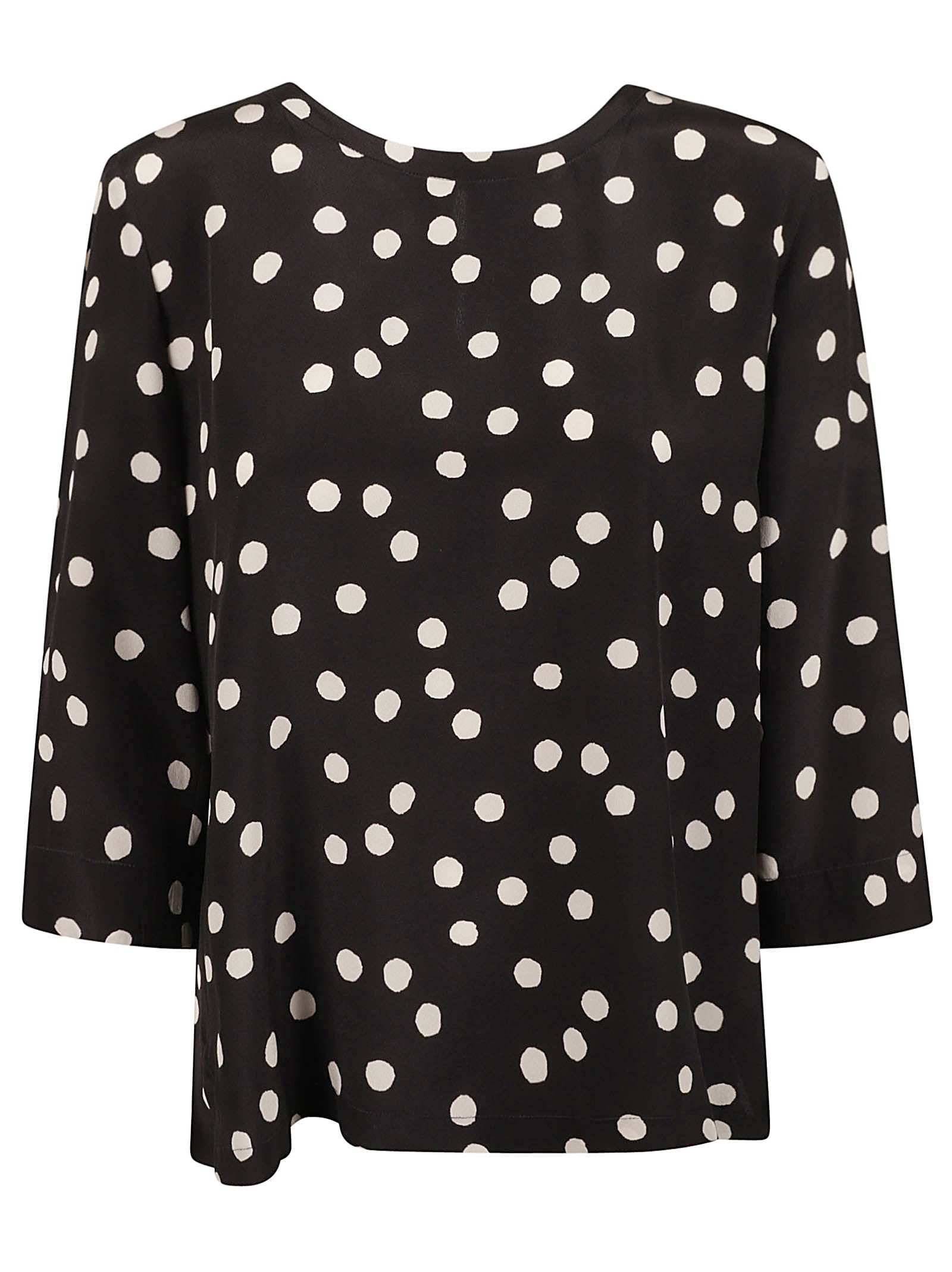 Shop 's Max Mara Polka Dot Top In 002 Nero